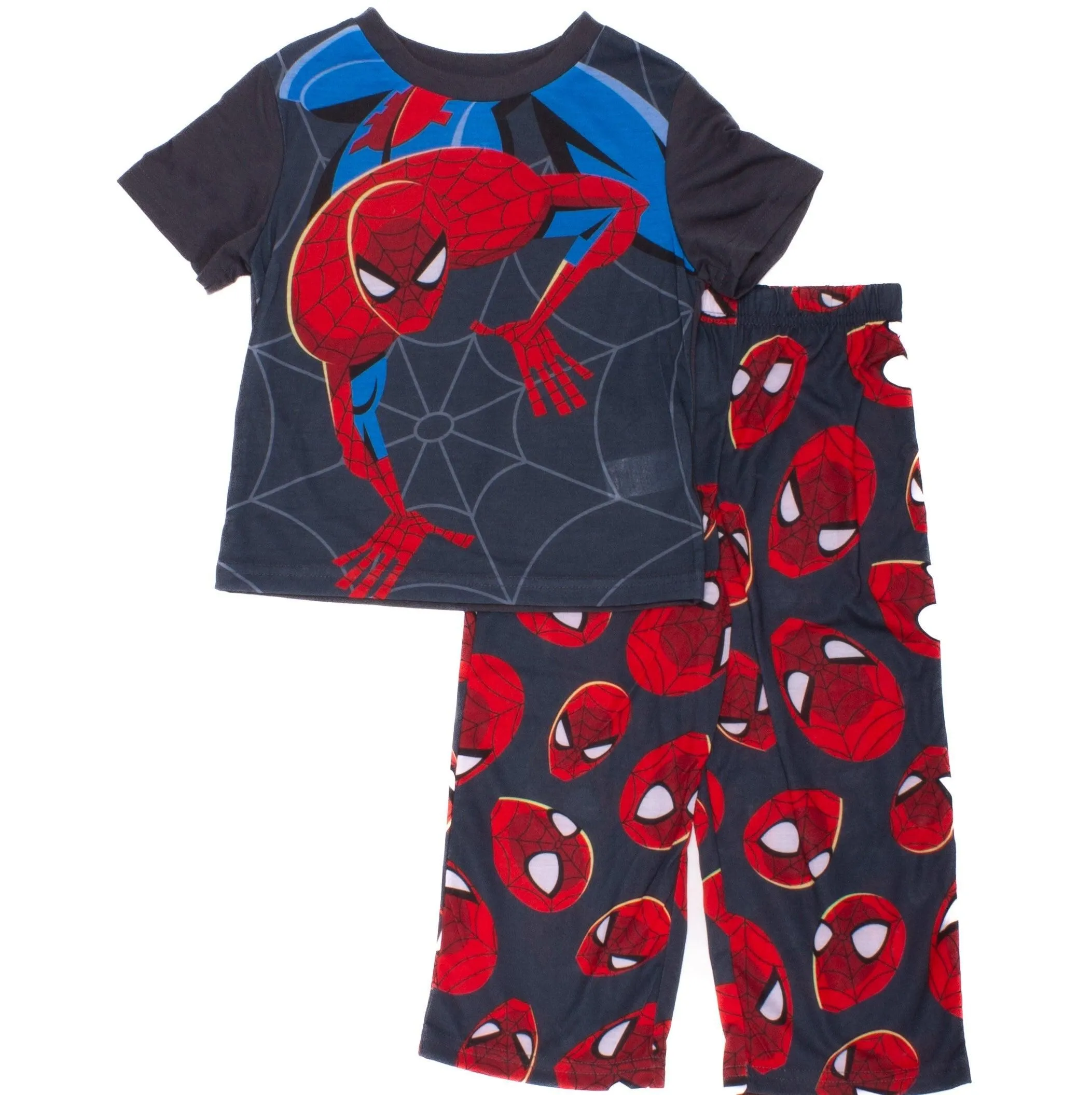 Marvel Spider-Man Boys 2-Piece Pajama Set Short Sleeve Top and Pants
