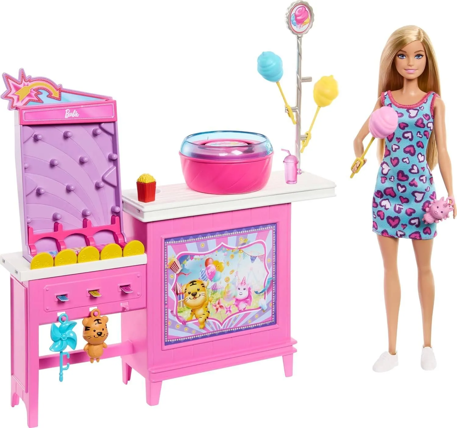 Barbie Mysteries Beach Detectives Treats and Game Booth Playset with Barbie “Malibu” Doll, 15+ Accessories