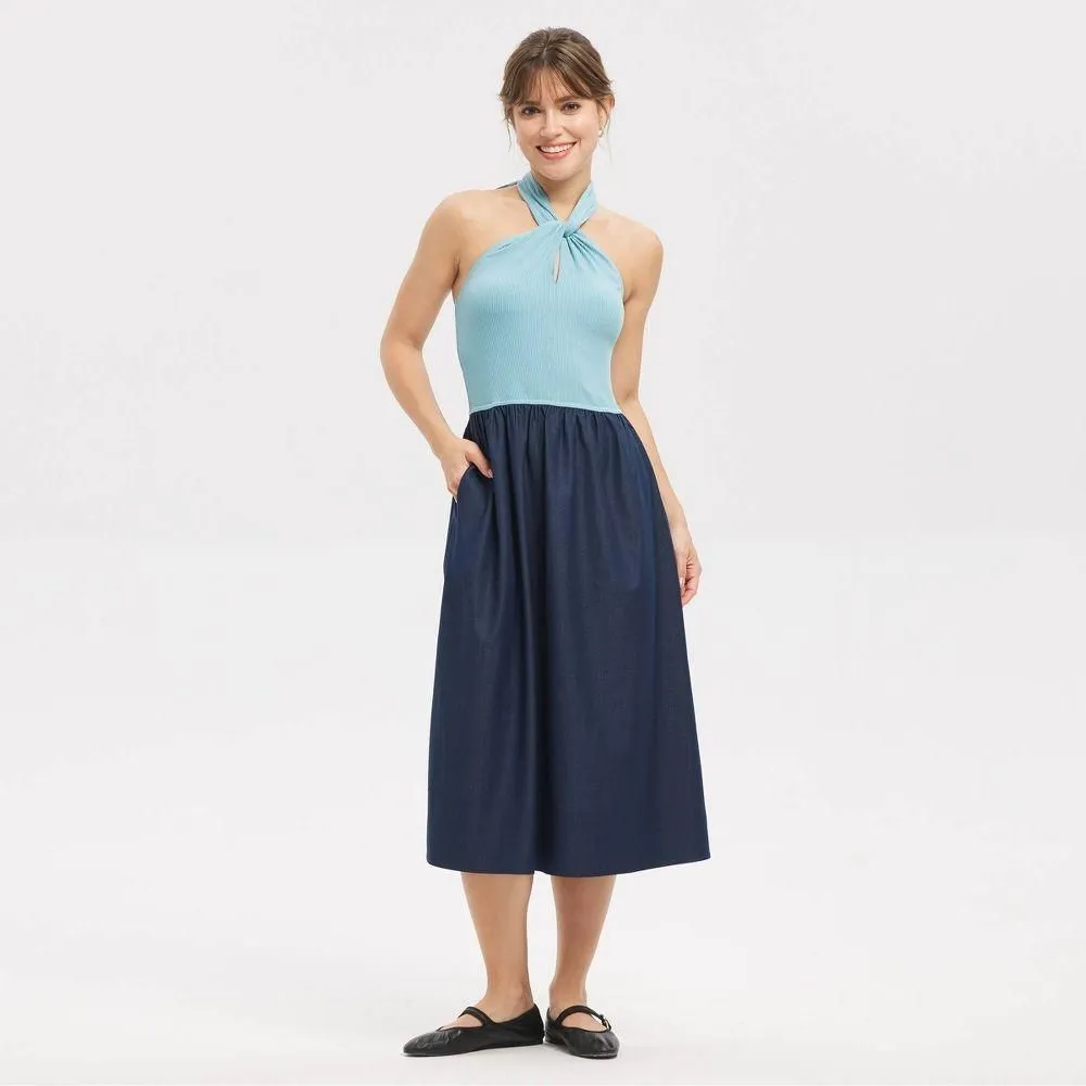 universal thread blue dress Universal Thread Women's Short Sleeve Knit Bodycon Dress, XXL - Navy Blue  (1 each) Delivery or Pickup Near Me