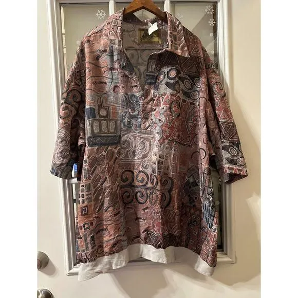 Product image for Vintage Fulton Street Shirt Works Collared Shirt