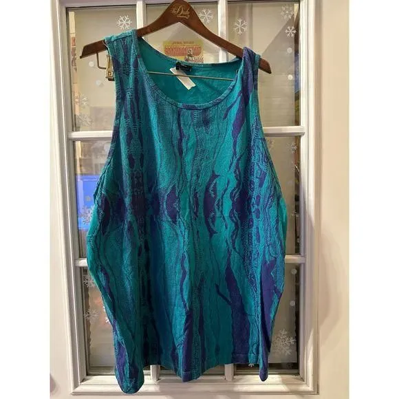 Product image for Rock Smith Blue Snake Pattern Tank Top