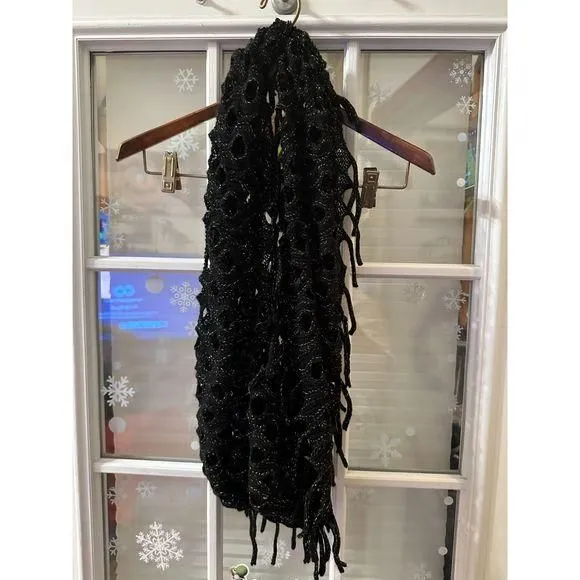 Product image for Black with Gold Flecks Infinity Scarf