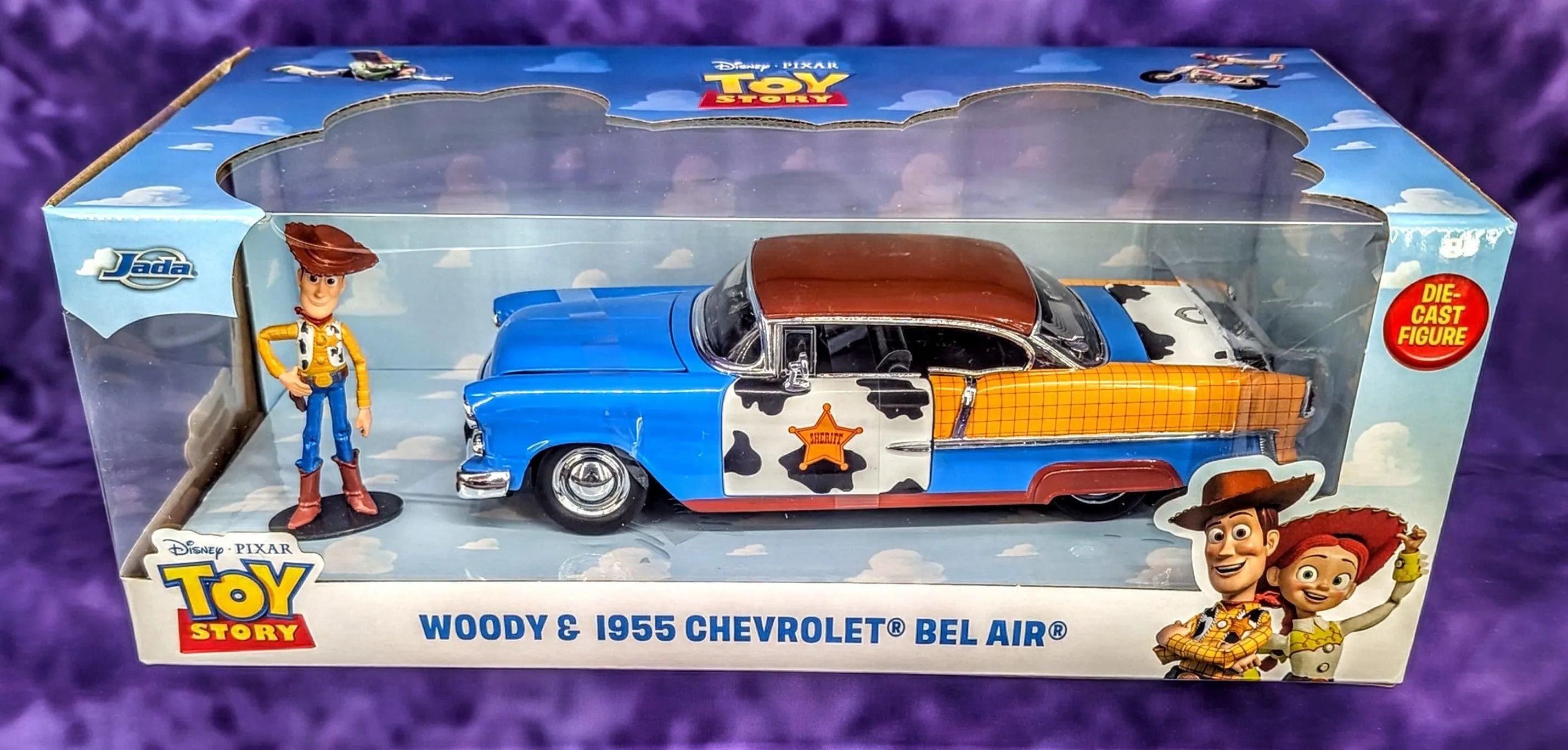 Jada 1:24 Woody & 1955 Chevrolet Bel Air - Disney Pixar Toy Story