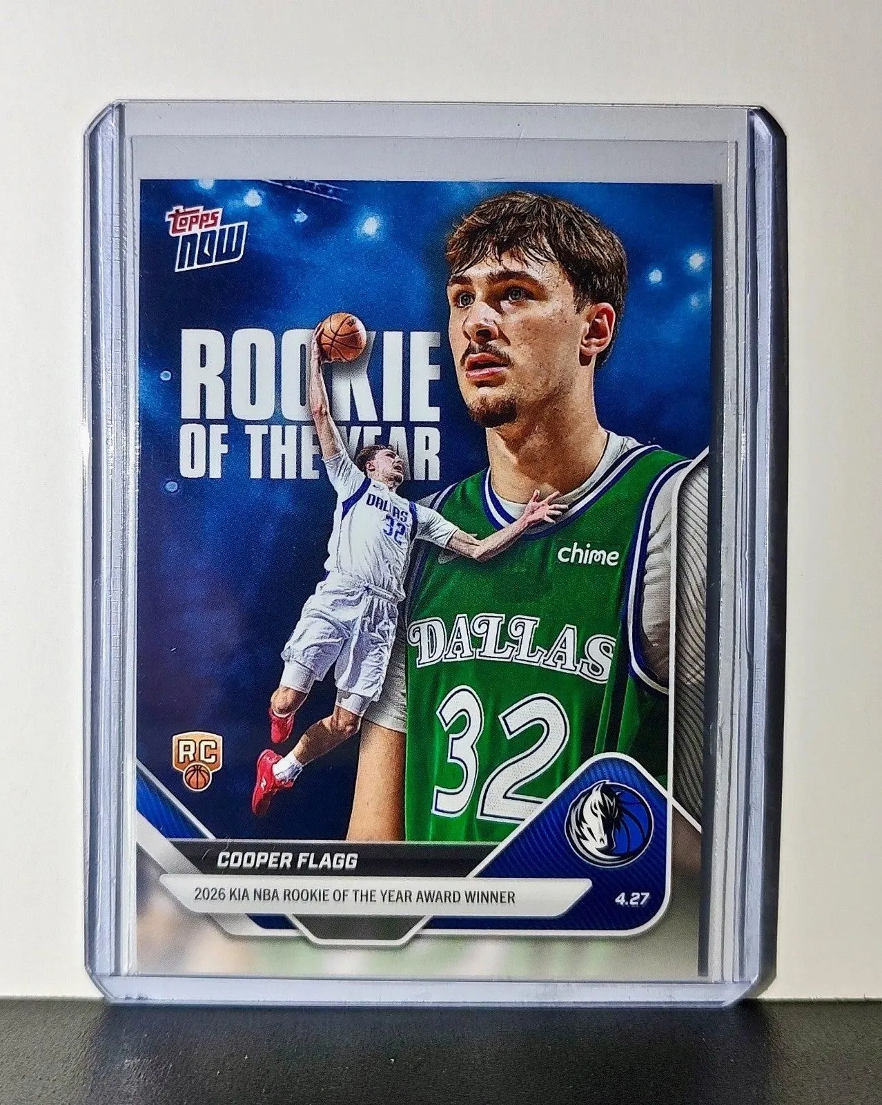 Cooper Flagg Rookie 2025-26 Topps Now NBA Rookie of the Year Dallas Mavericks