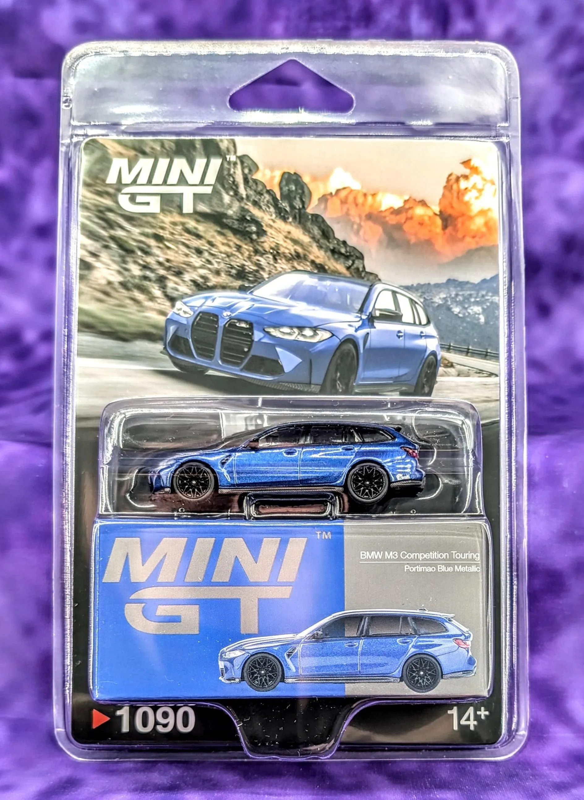 Mini GT BMW M3 Competition Touring - Portimao Blue Metallic - #1090