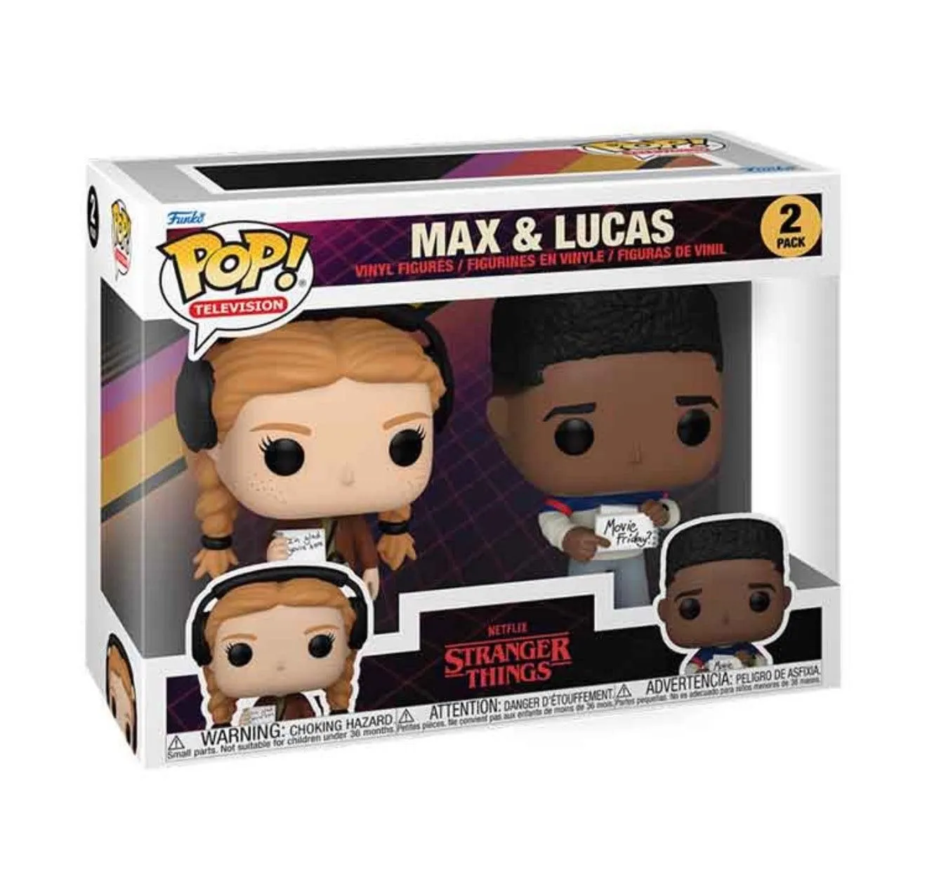 Funko Pop! 2 Pack Television Stranger Things Max & Lucas Free Protector