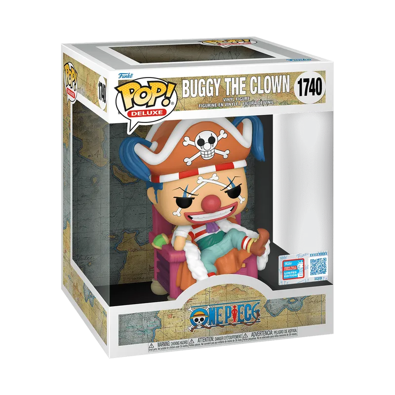 Funko Pop! Deluxe Anime One Piece Buggy The Clown #1740 Shared Sticker NYCC Exclusive