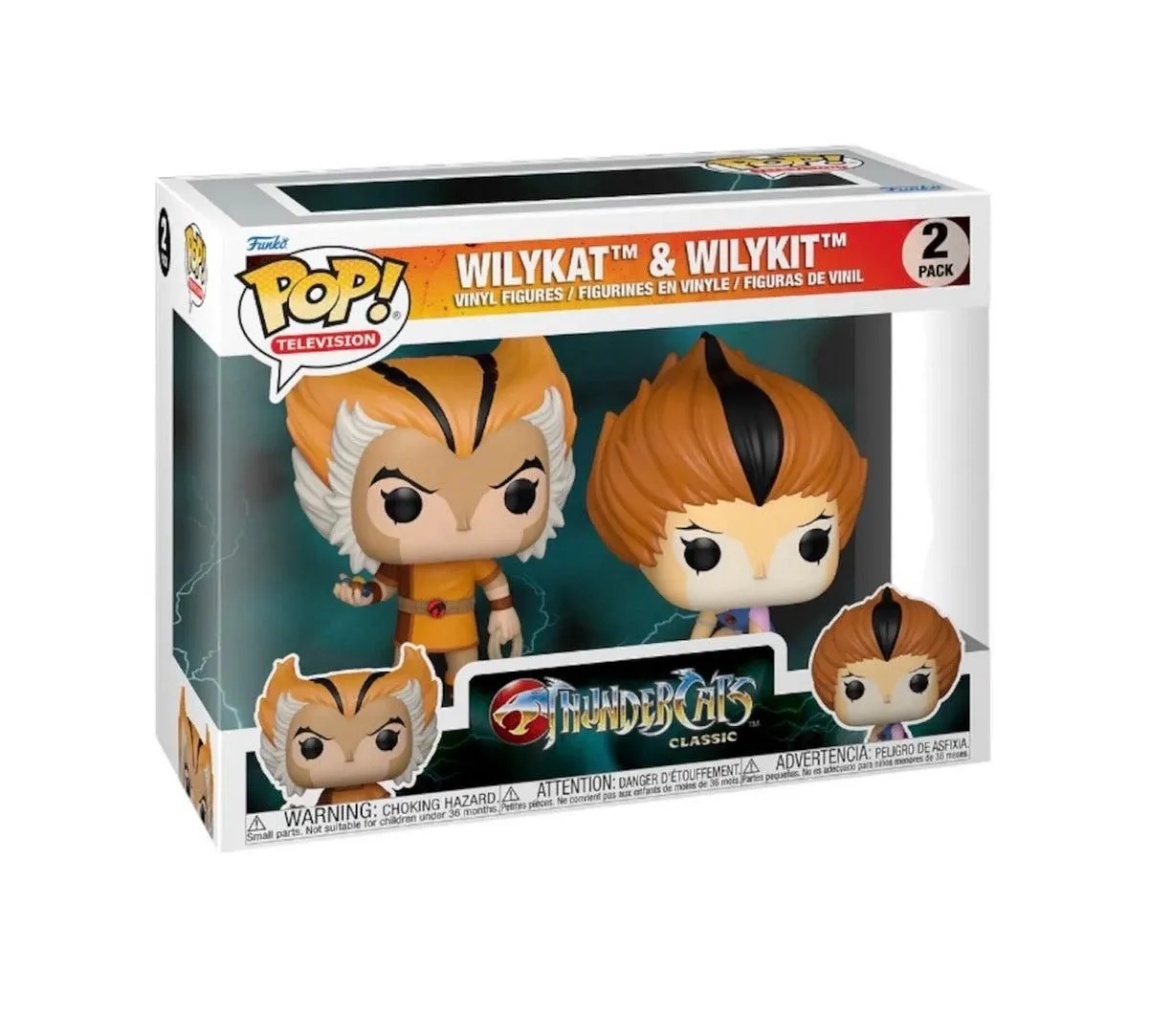 Funko Pop! 2 Pack Television Thundercats Wilykat & Wilykit Free Protector