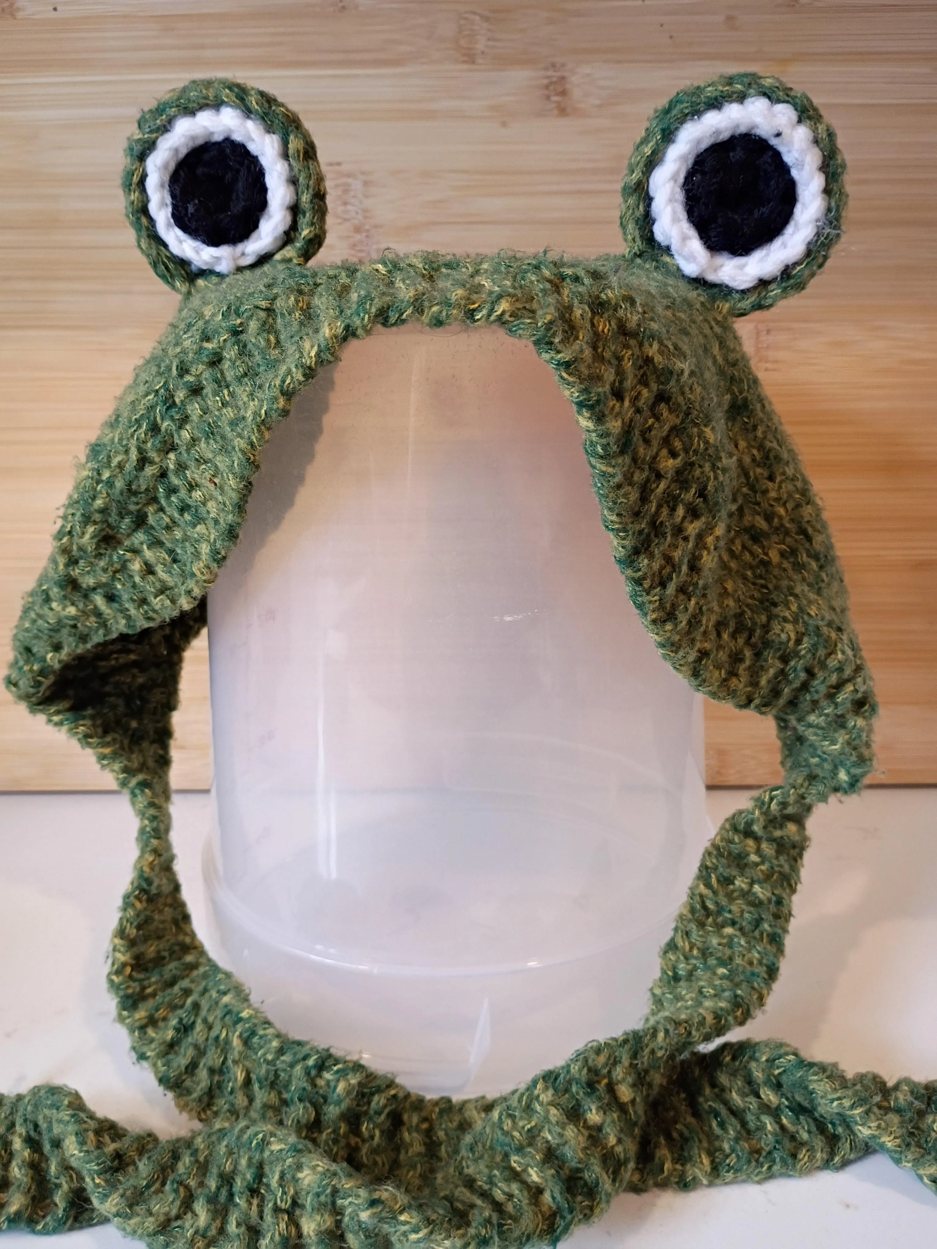 Crochet Green Frog Headband