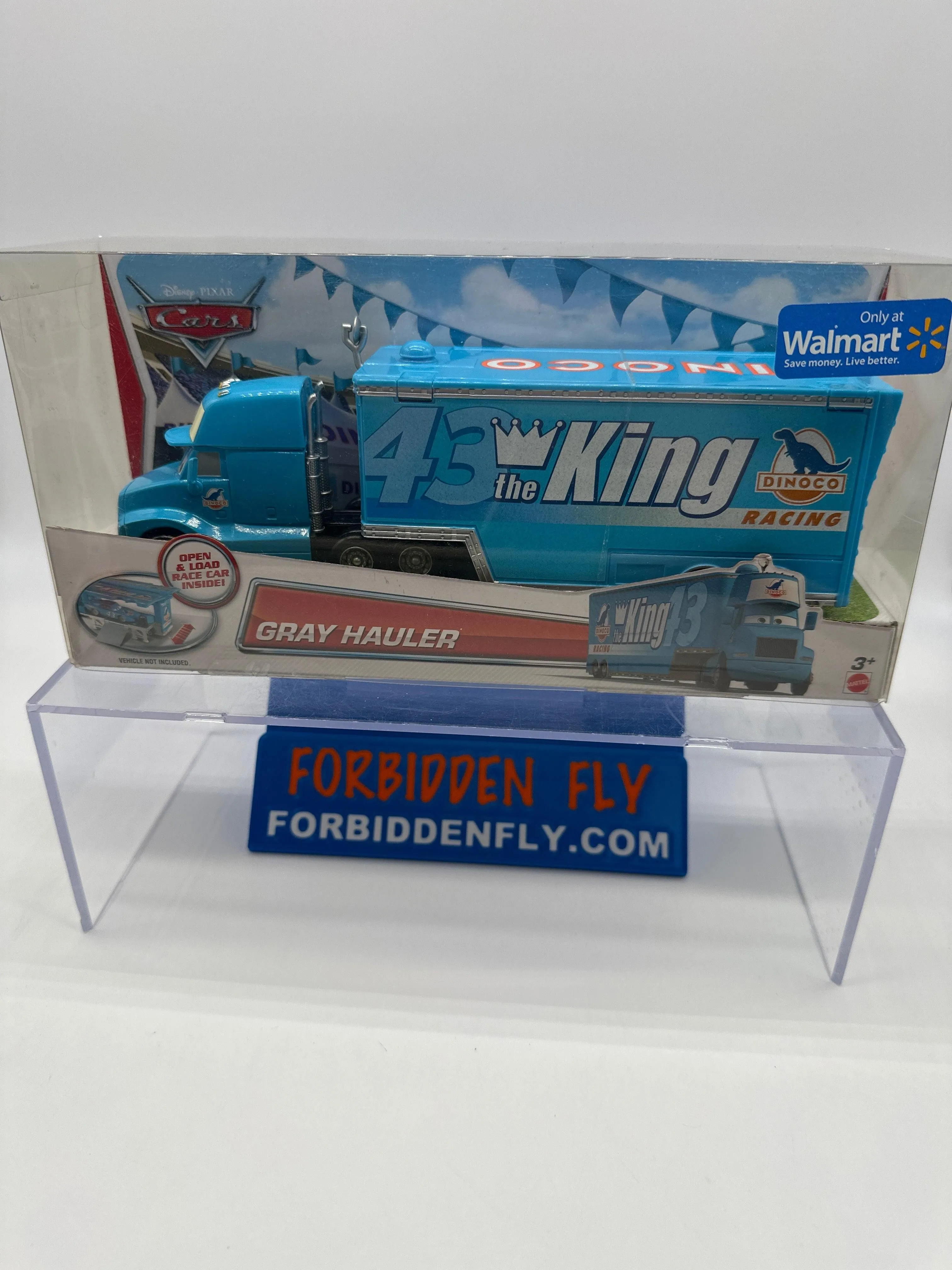 Disney Pixar Cars Movie - Walmart Exclusive - Gray Hauler (Strip Weathers “The King” #43 Hauler) - Open & Load