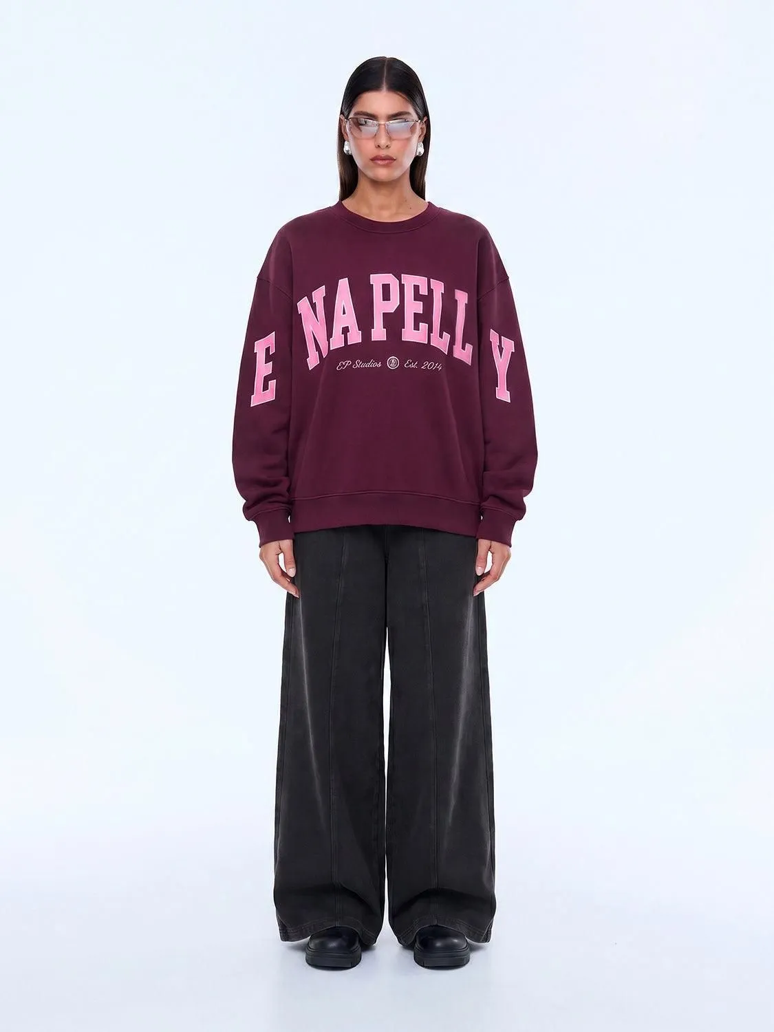 Mila Oversized Sweater | Deep Cherry