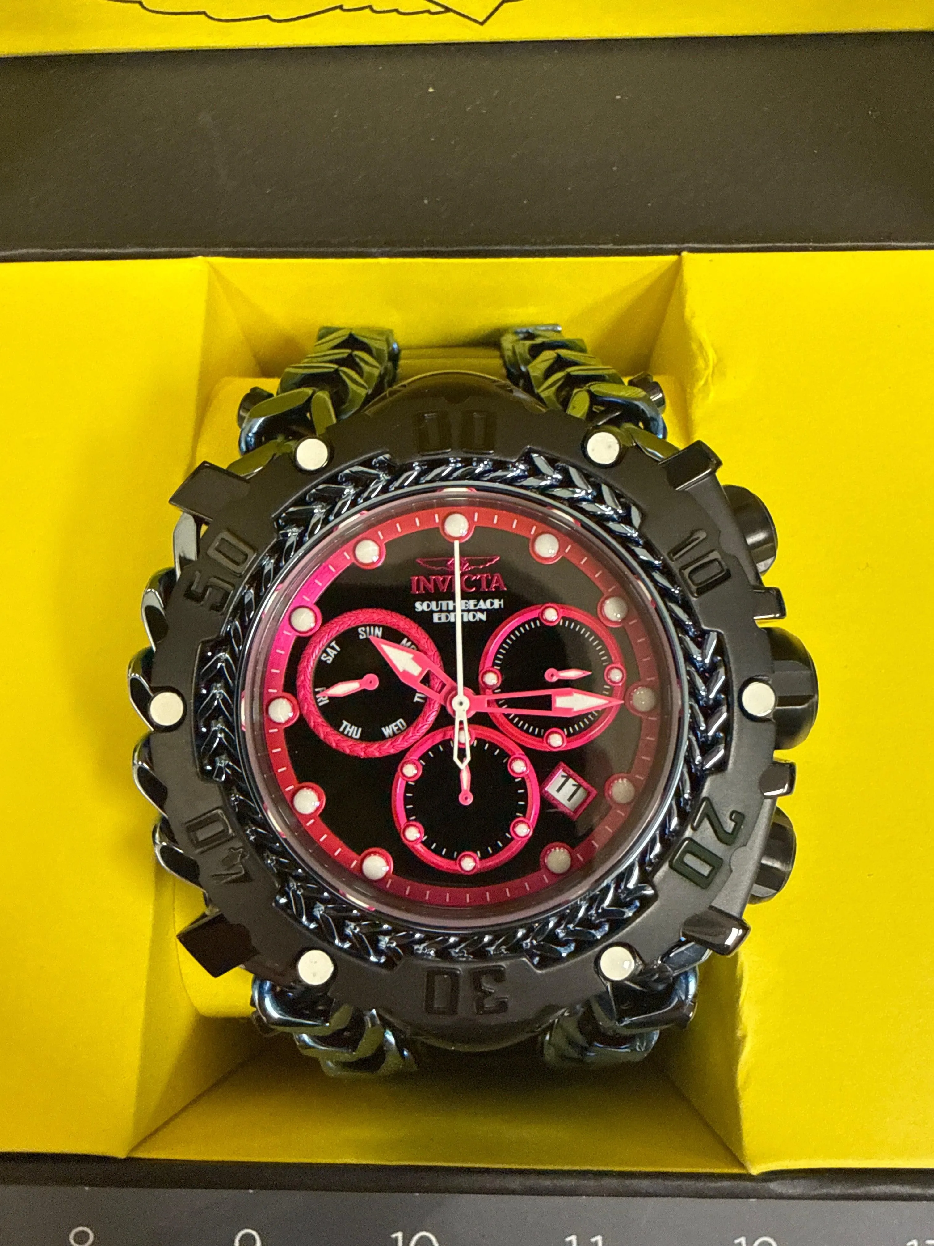 Invicta Gladiator Swiss Ronda Z60 Caliber Watch - 58.3mm, Ice Blue, Black (48611)