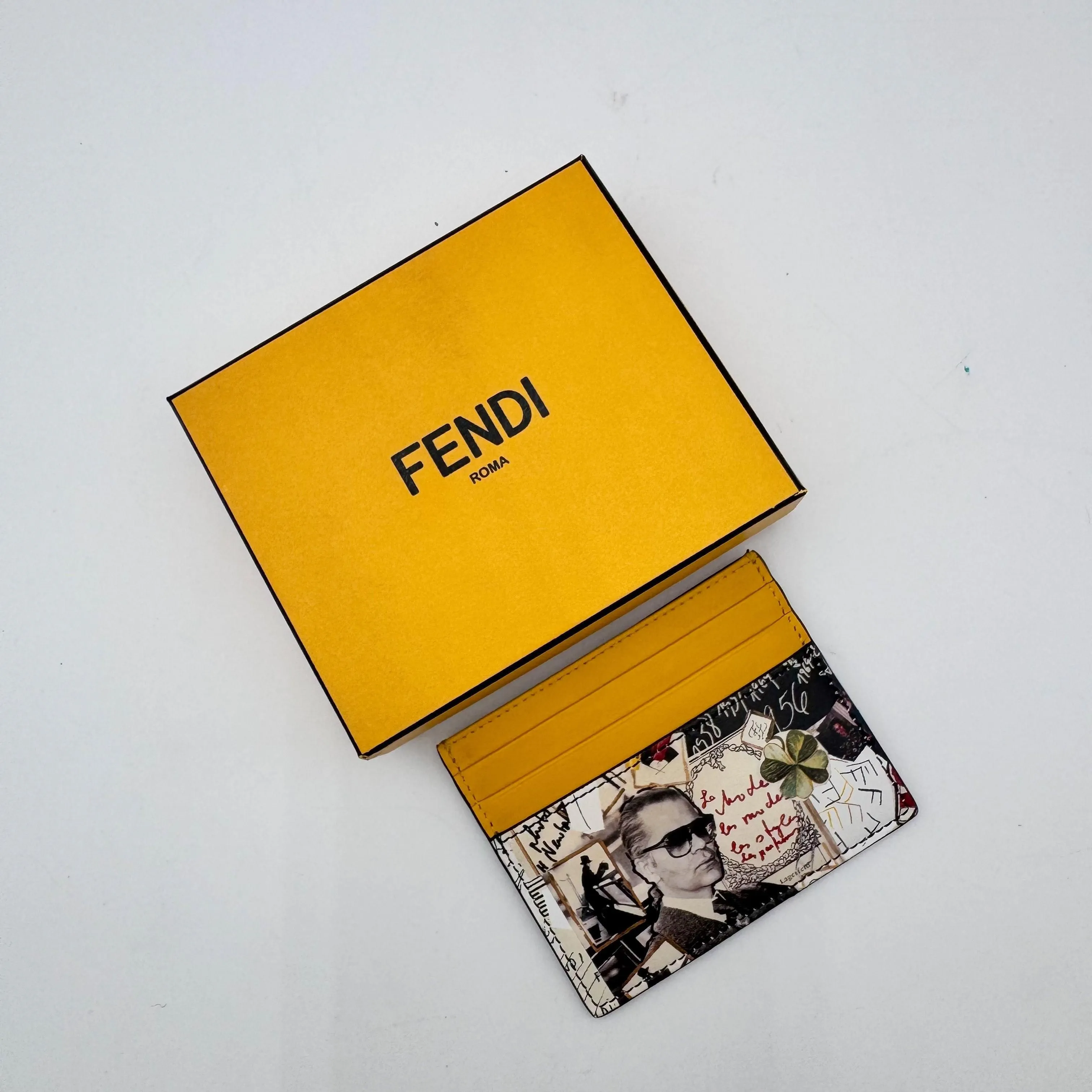 Fendi Karl Lagerfeld Graphic Card Holder 0610-6989