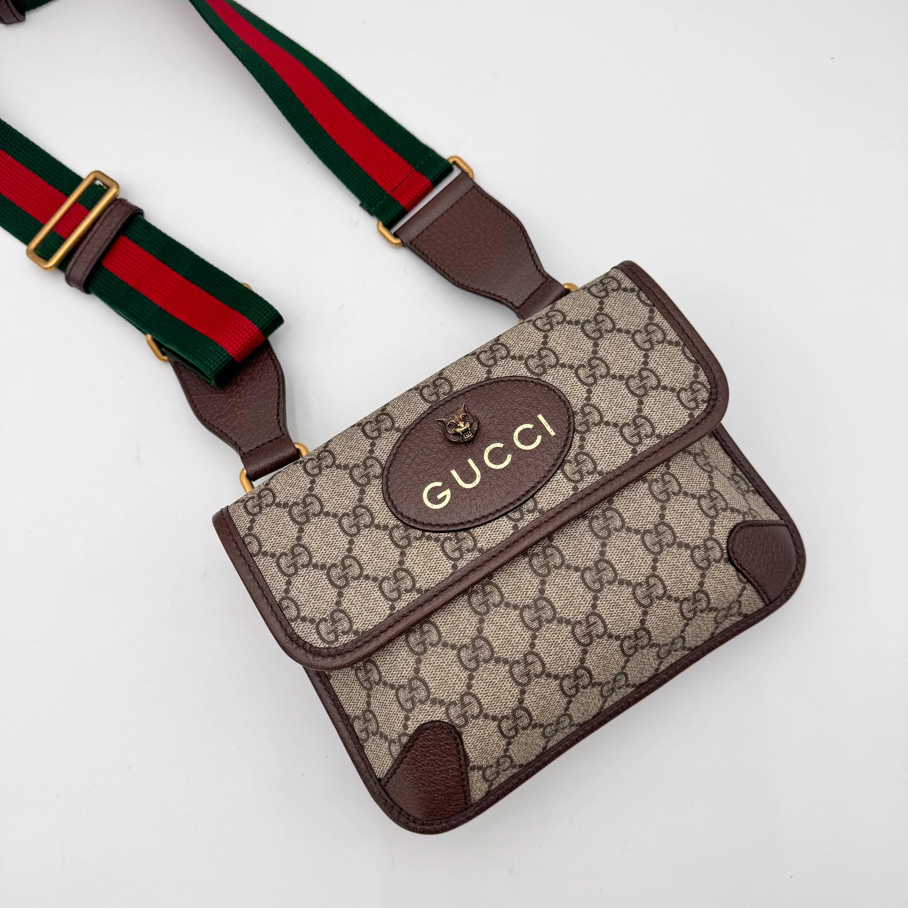 Gucci Neo Vintage GG Supreme Double Crossbody Bag 0610-0324