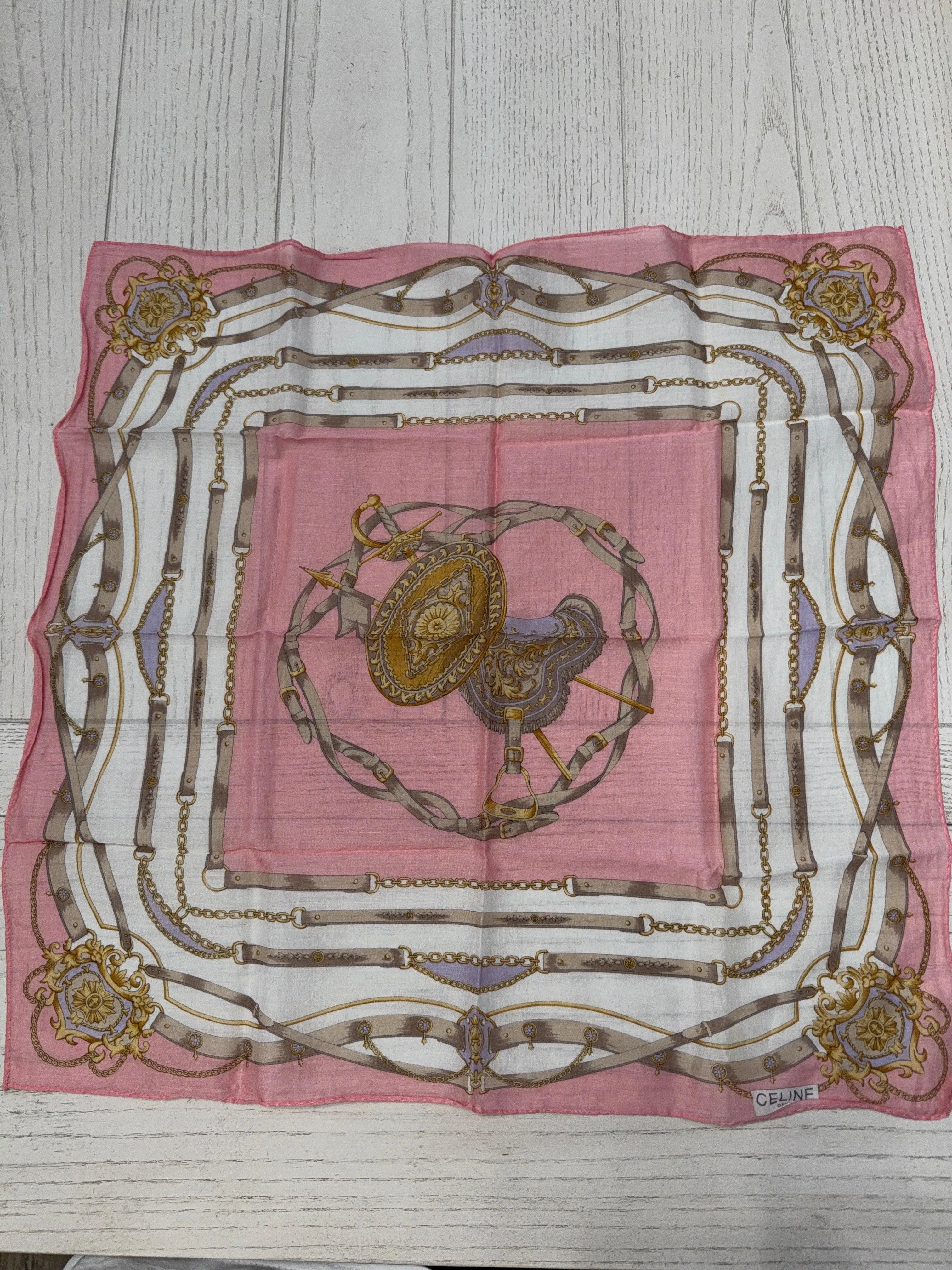 CELINE Handkerchief/Scarf 17x17