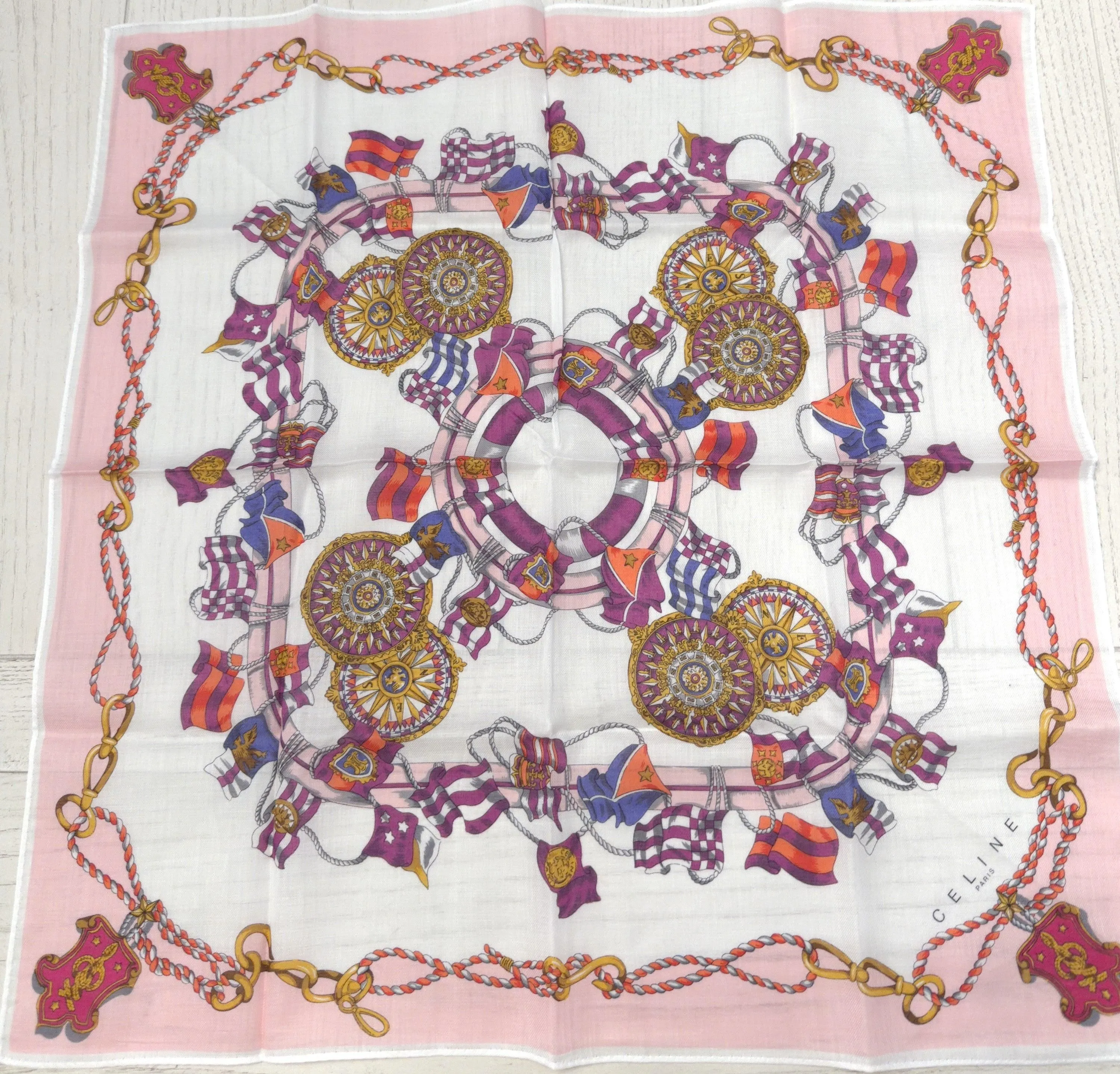 CELINE Handkerchief/Scarf 17x17