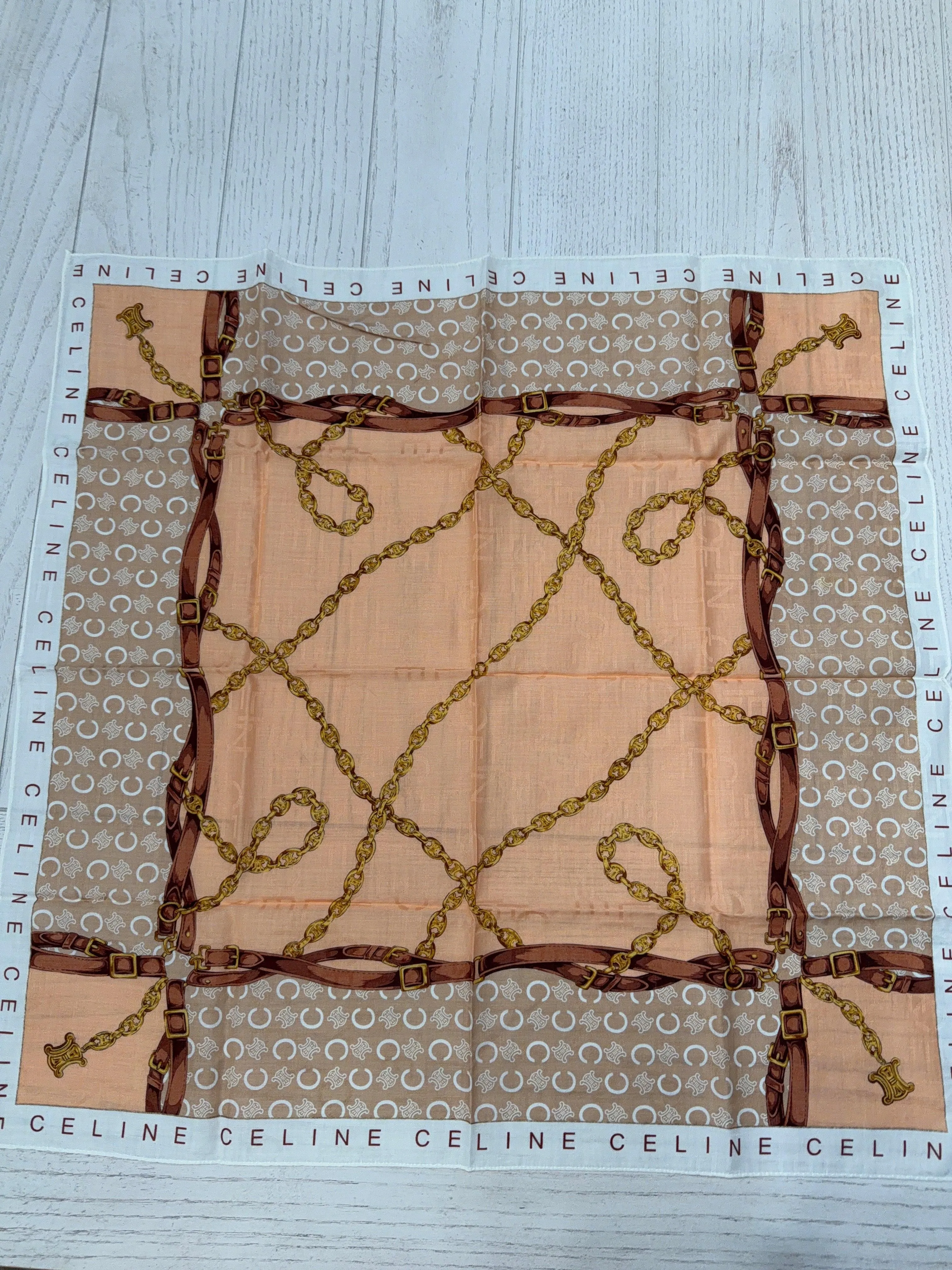 CELINE Handkerchief/Scarf 17x17