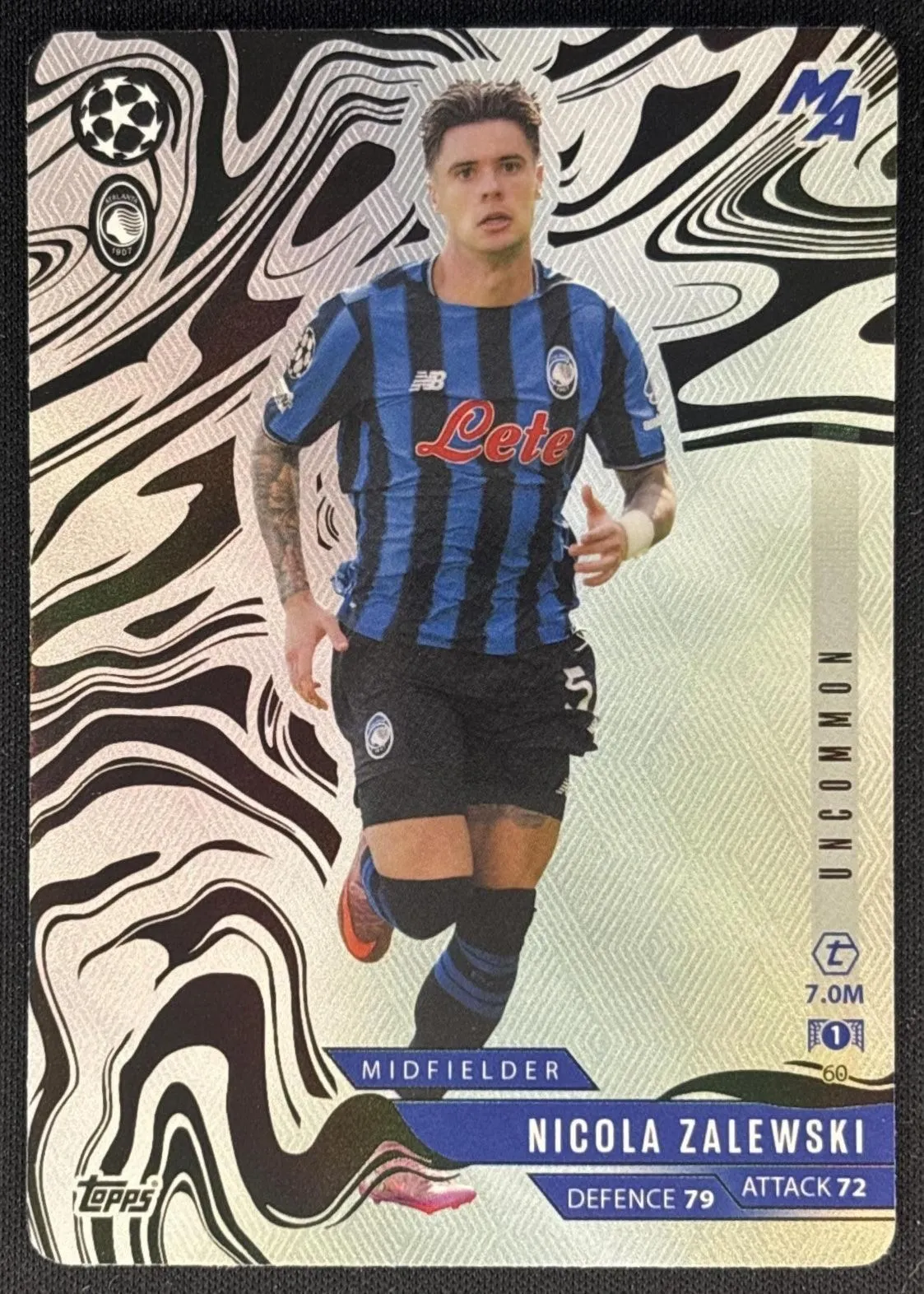 Nicola Zalewski 2025 Match Attax Madness UEFA Champions League Uncommon Atalanta
