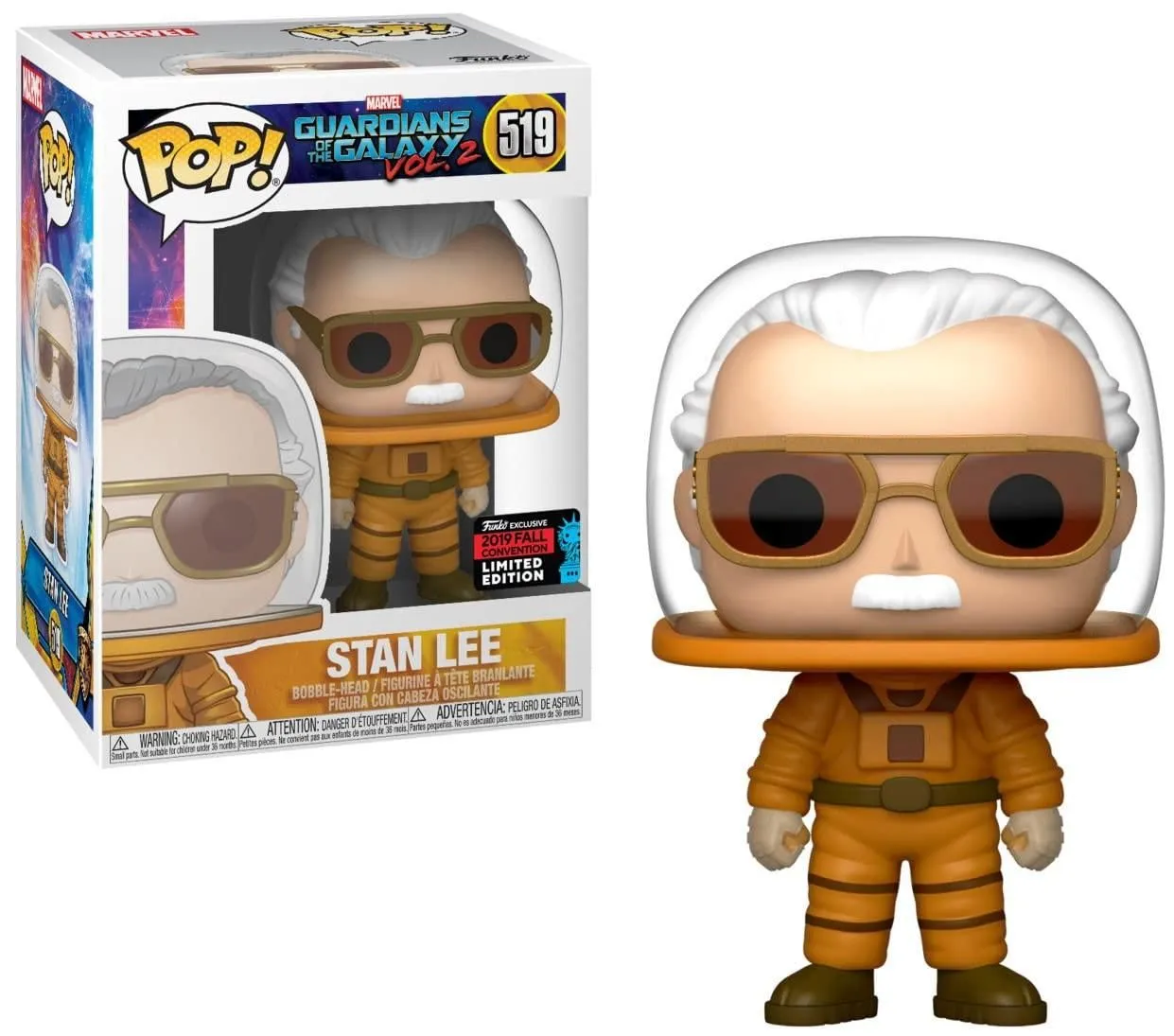 Funko POP! Marvel Guardians Of The Galaxy Vol 2. Stan Lee 2019 Fall Convention Exclusive Bobblehead #519