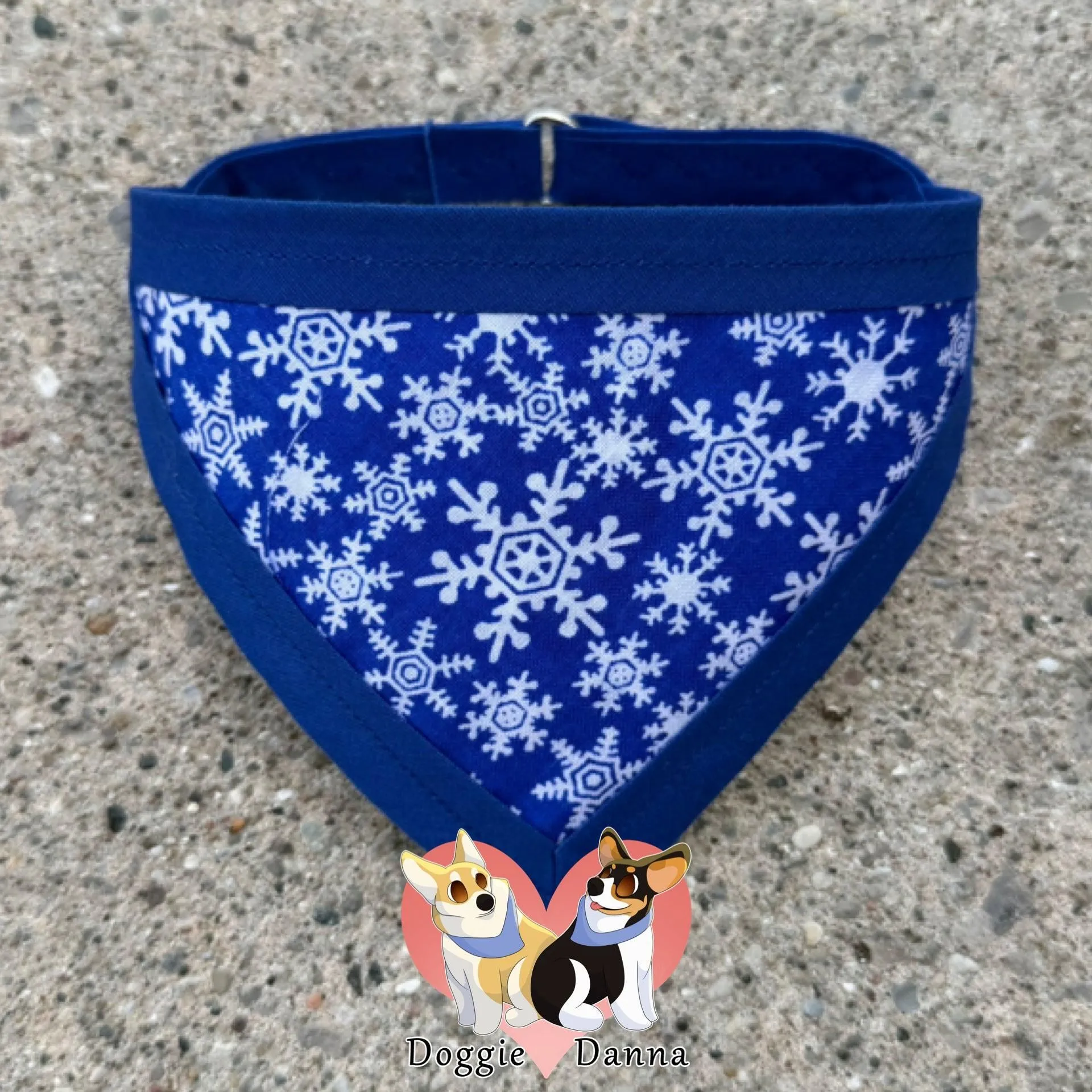 Blue Snowflake Pet Bandanna