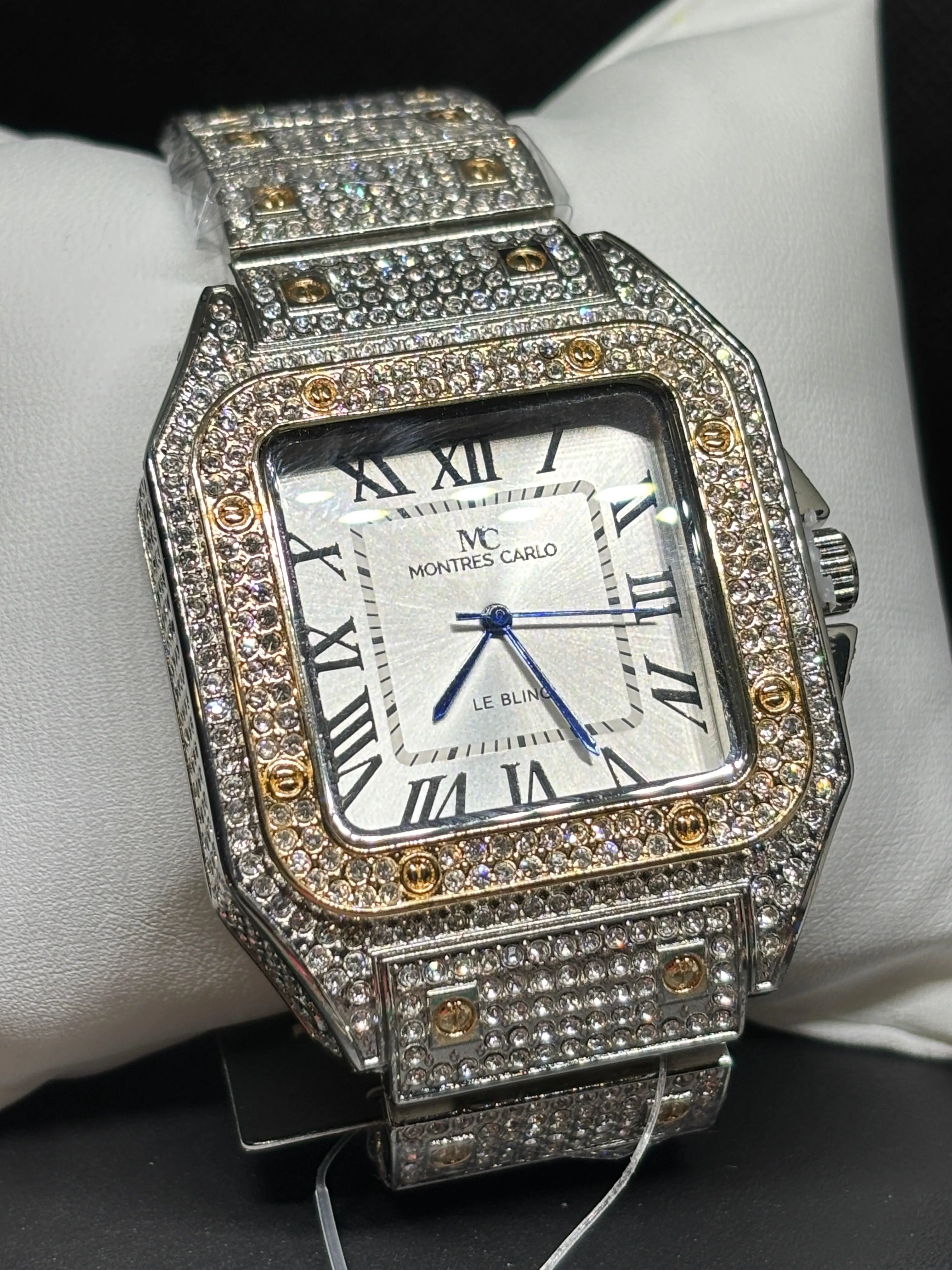 NEW Montres Carlo Silver Watch - 54mm