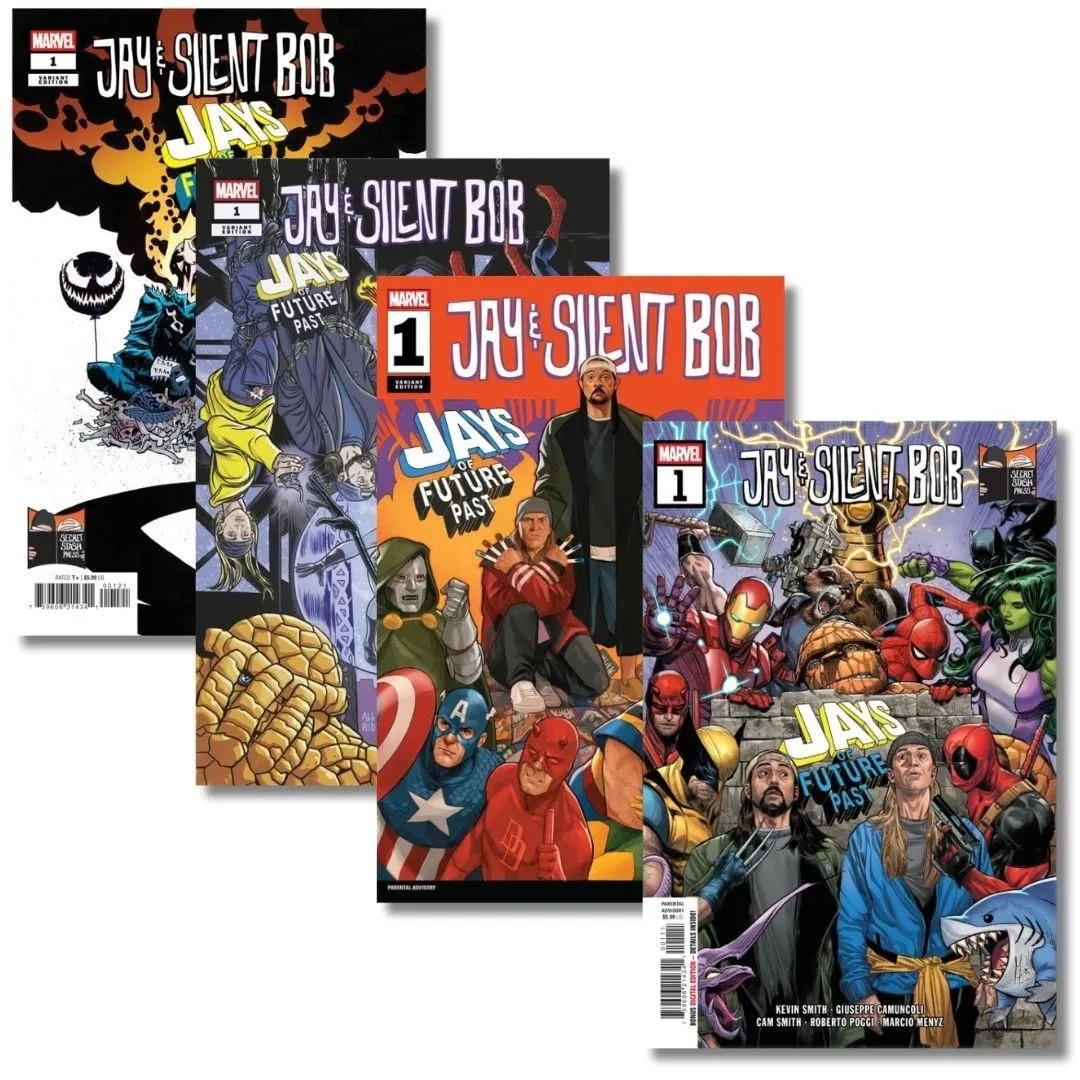JAY & SILENT BOB #1 JAYS OF FUTURE PAST (2026) 4 COVER SET - SECRET STASH