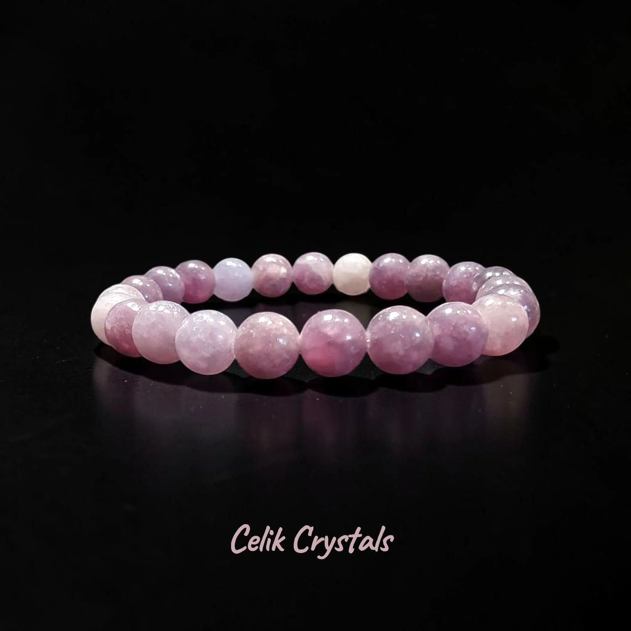 Purple Mica Bracelet 8mm Unisex