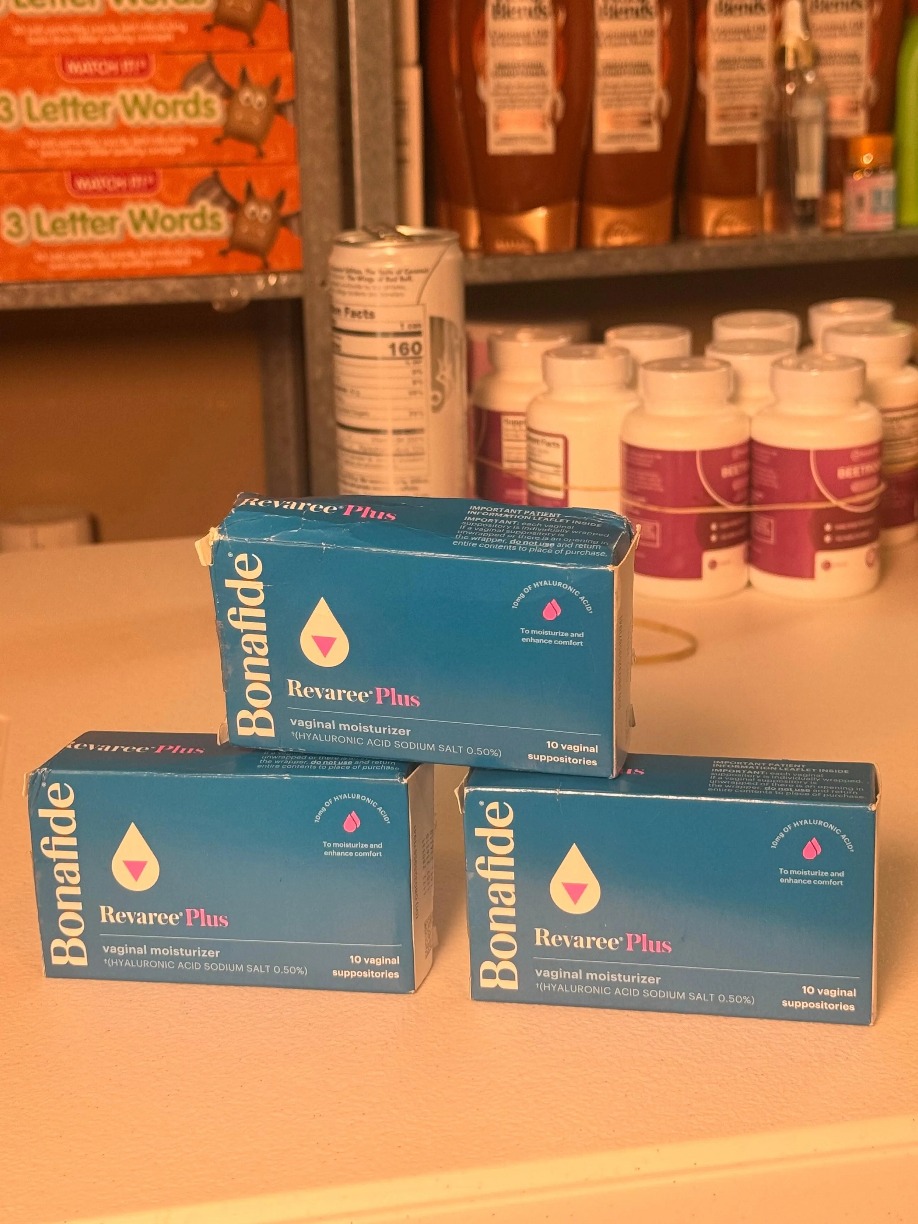 Bonafide Revaree Plus Vaginal Moisturizer Suppositories (10) ct. EXP. 03/31/2028