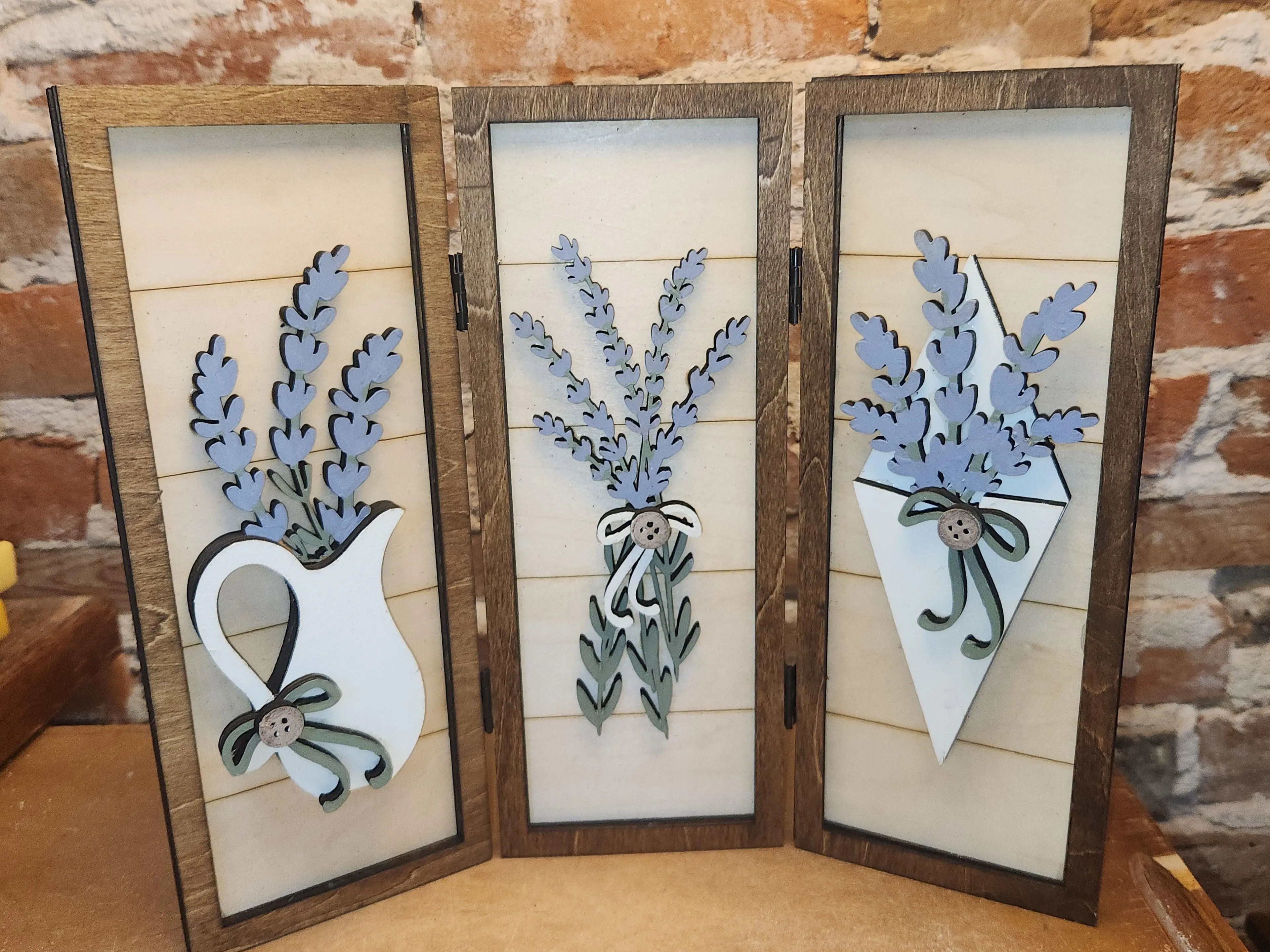 Trio Frame Decor Lavender Spring 10 1/2"  tt99