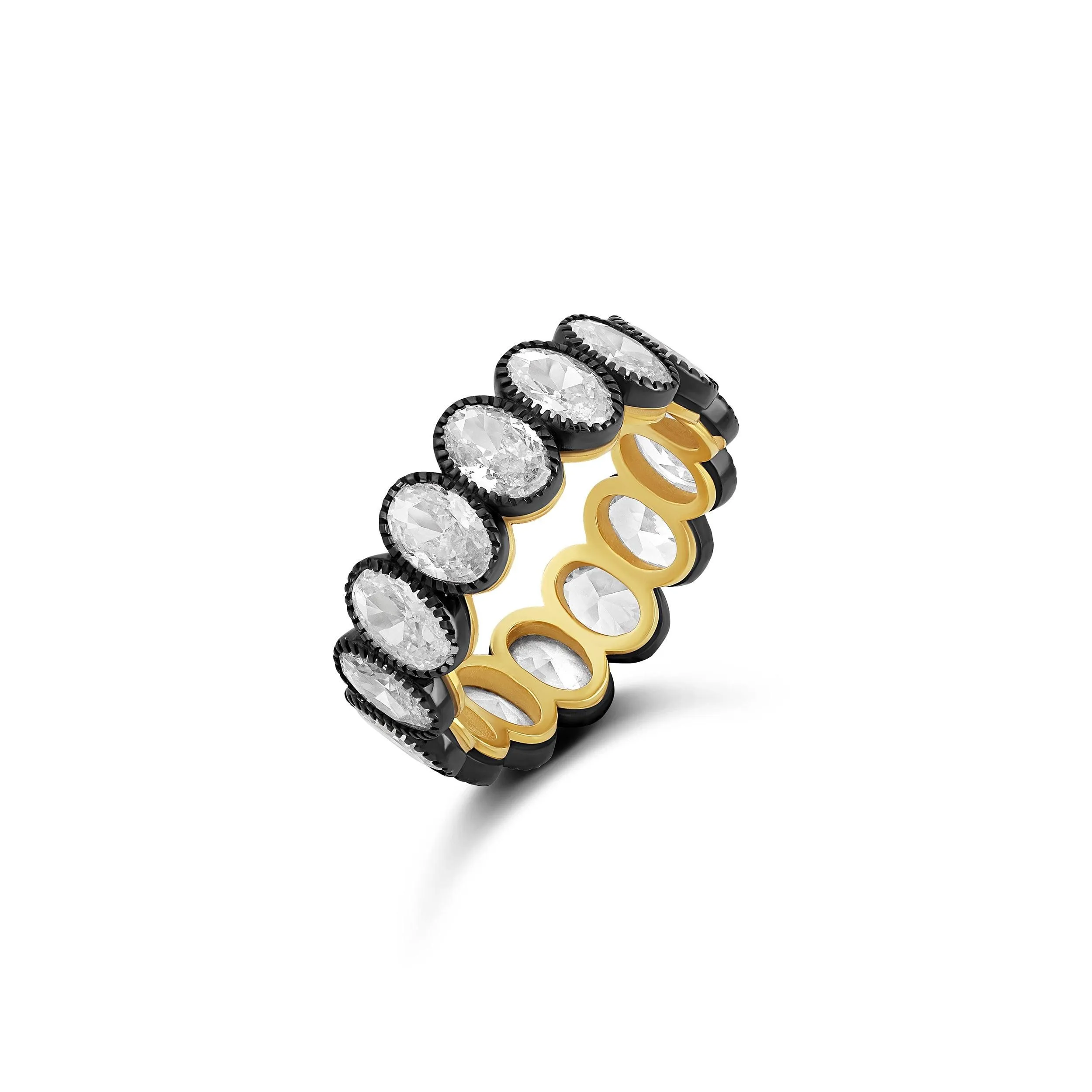 Black Rhodium Oval Eternity Band