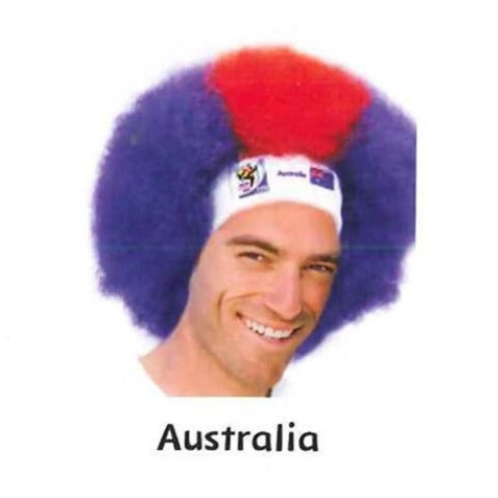 Official FIFA Soccer Afro Wig 25-Count Case Pack – Australia – Vintage/Collectible (2010 Collection)