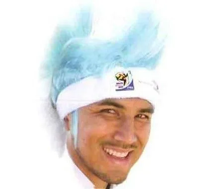 Official FIFA Soccer Mohawk Wig 25-Count Case Pack – Argentina – Vintage/Collectible (2010 Collection)