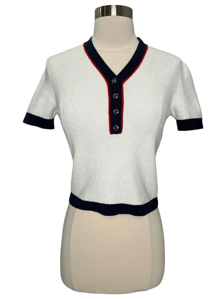 Gucci Stretch Rib Cotton Top XS