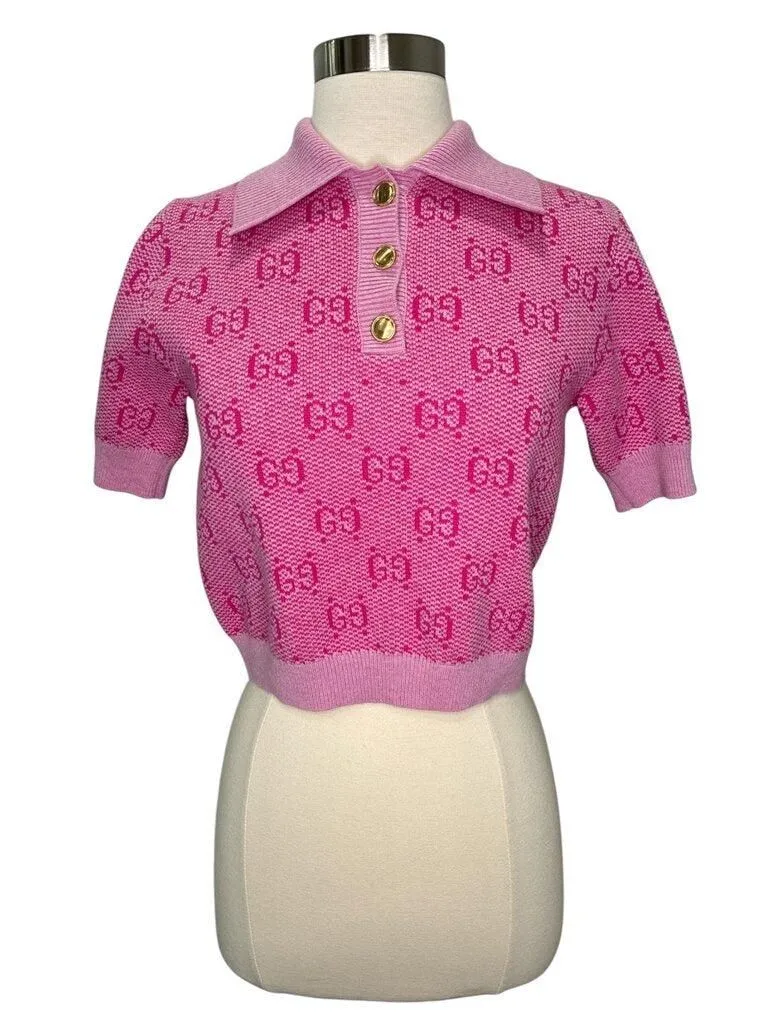 GG Wool Jacquard Polo Shirt