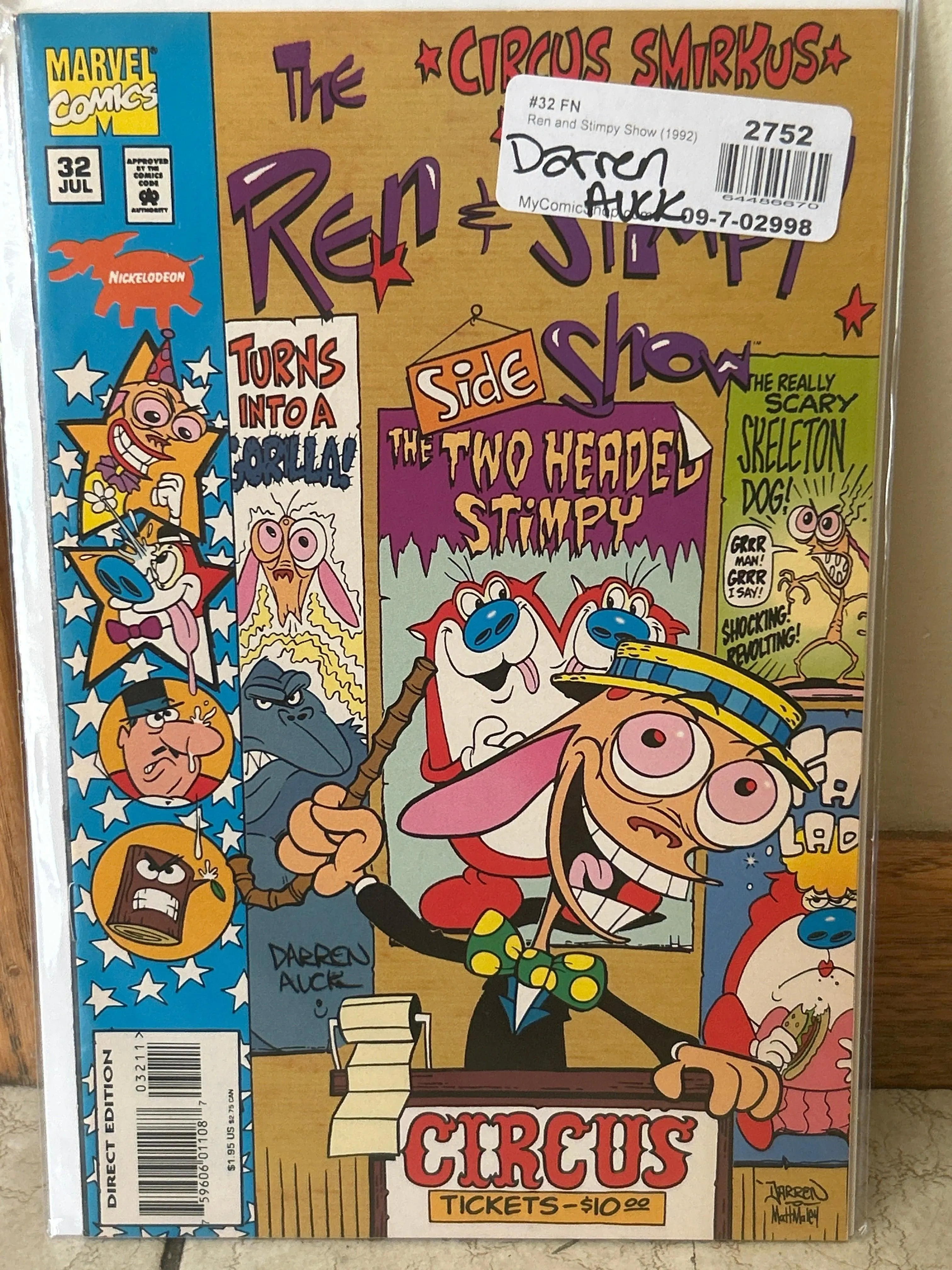 Comic Book: Autographed Ren & Stimpy #32 - Signed by Darren Auck