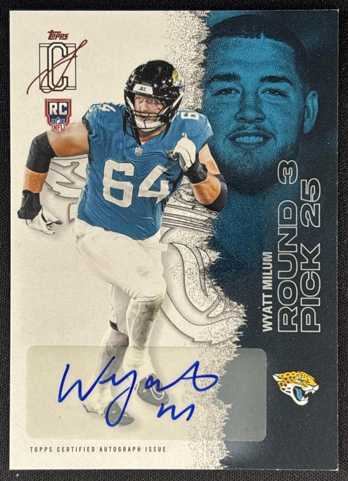 Wyatt Milum 2025 Topps Signature Class Rookie Auto Jaguars