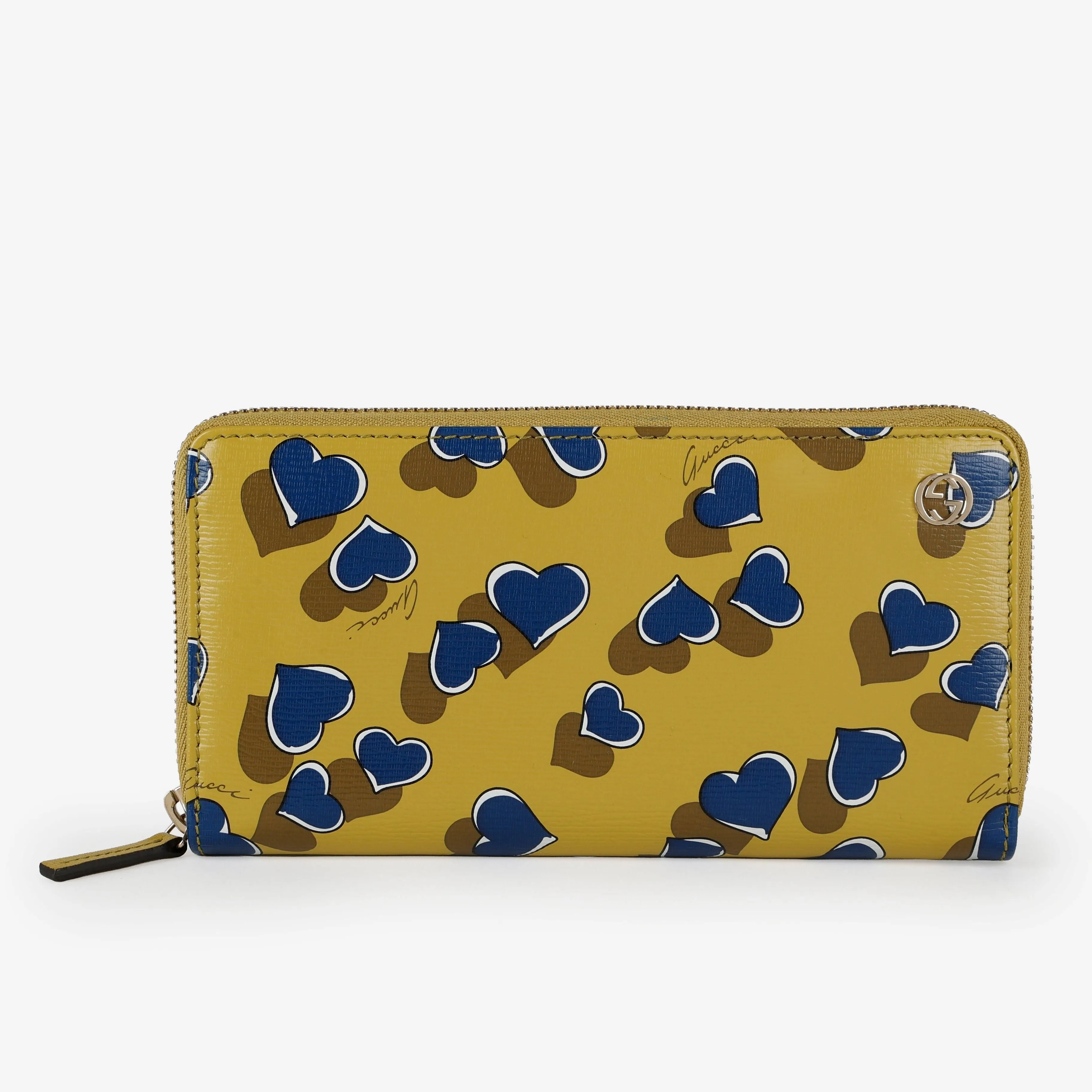 Heartbeat Zip Around Wallet, Olive and Navy