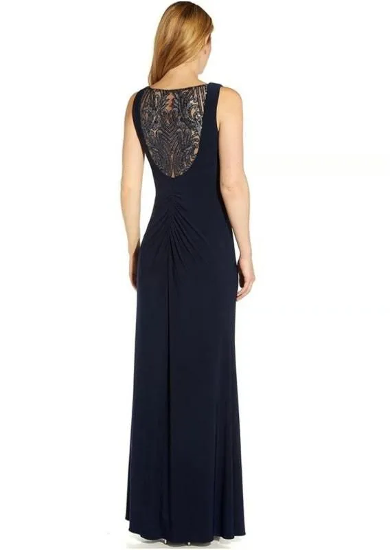 adrianna papell sequin jersey dress Adrianna Papell Petite Sequinned Embroidered Evening Gown