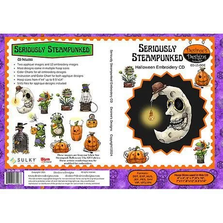 STEAMPUNK HALLOWEEN 3 EMBROIDERY CD Style # : CD -7001B