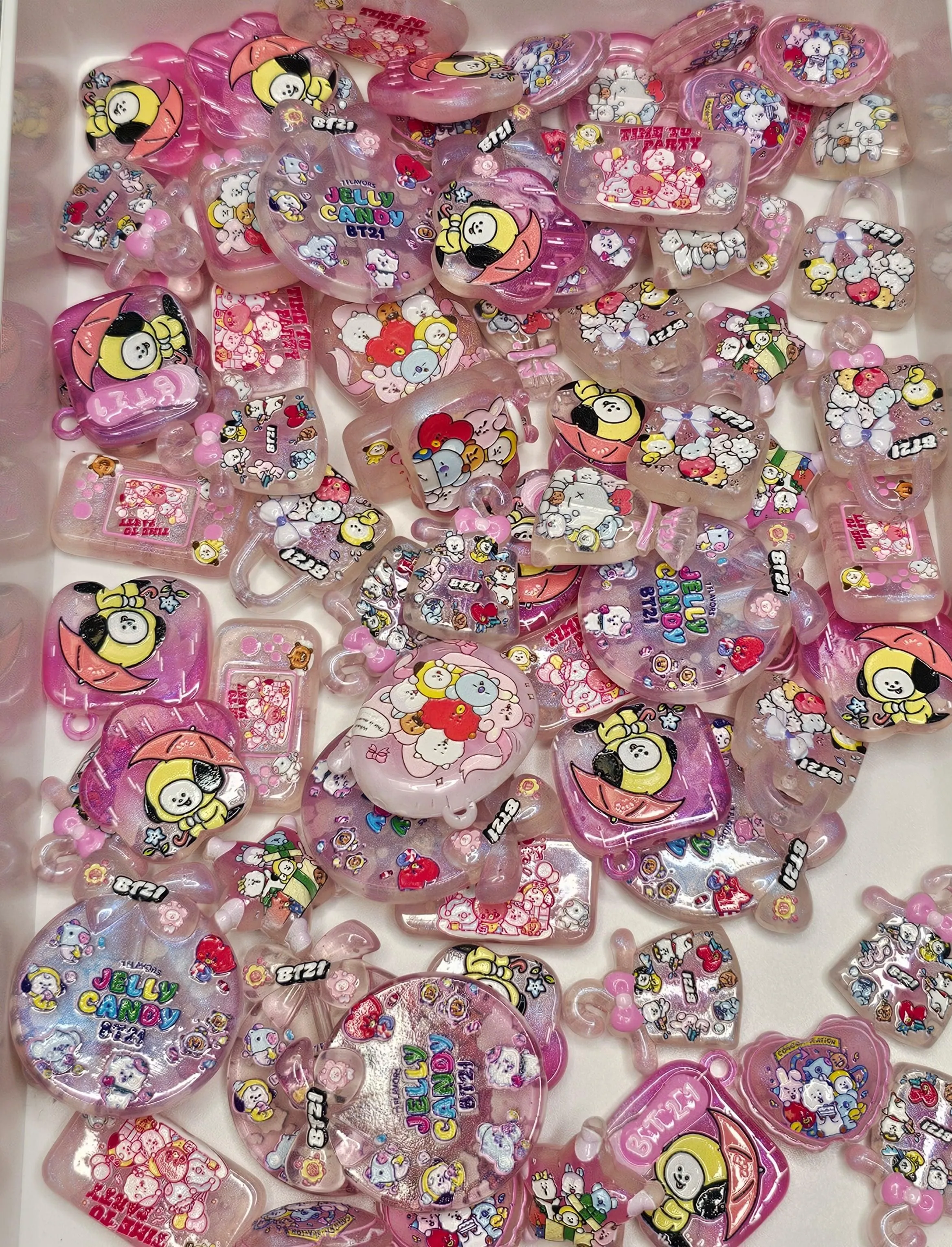 BT21 Character Pink Luminous Bead Mix