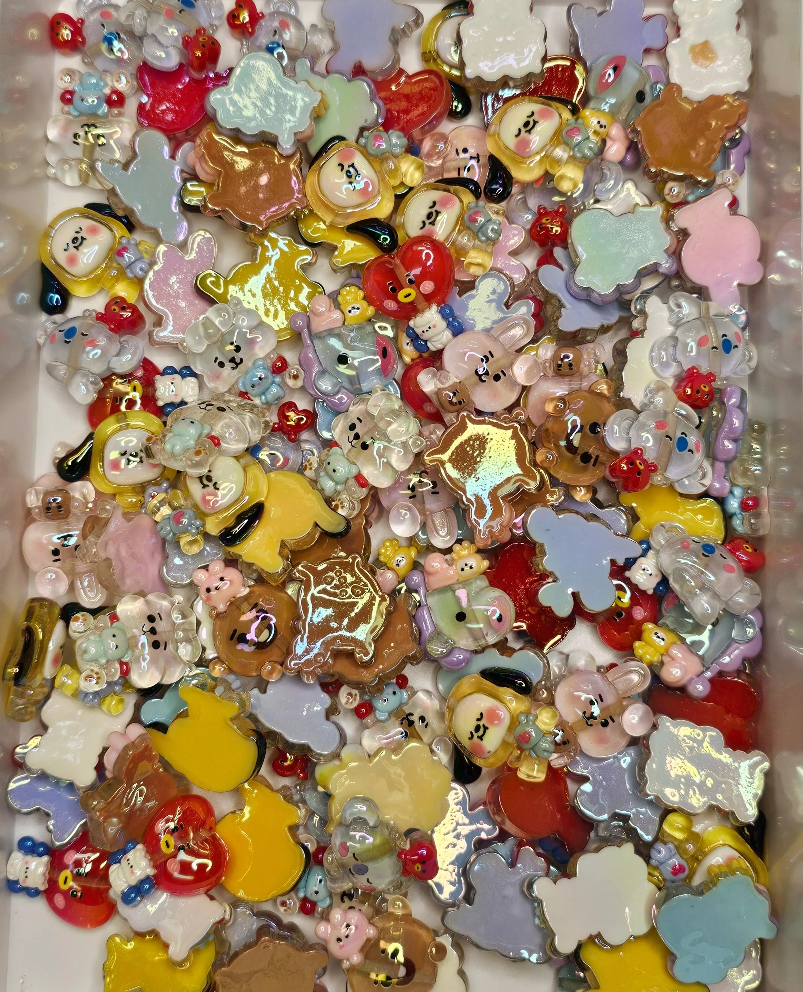 BT21 Character Jelly Focal Beads Assorted Set of 7
