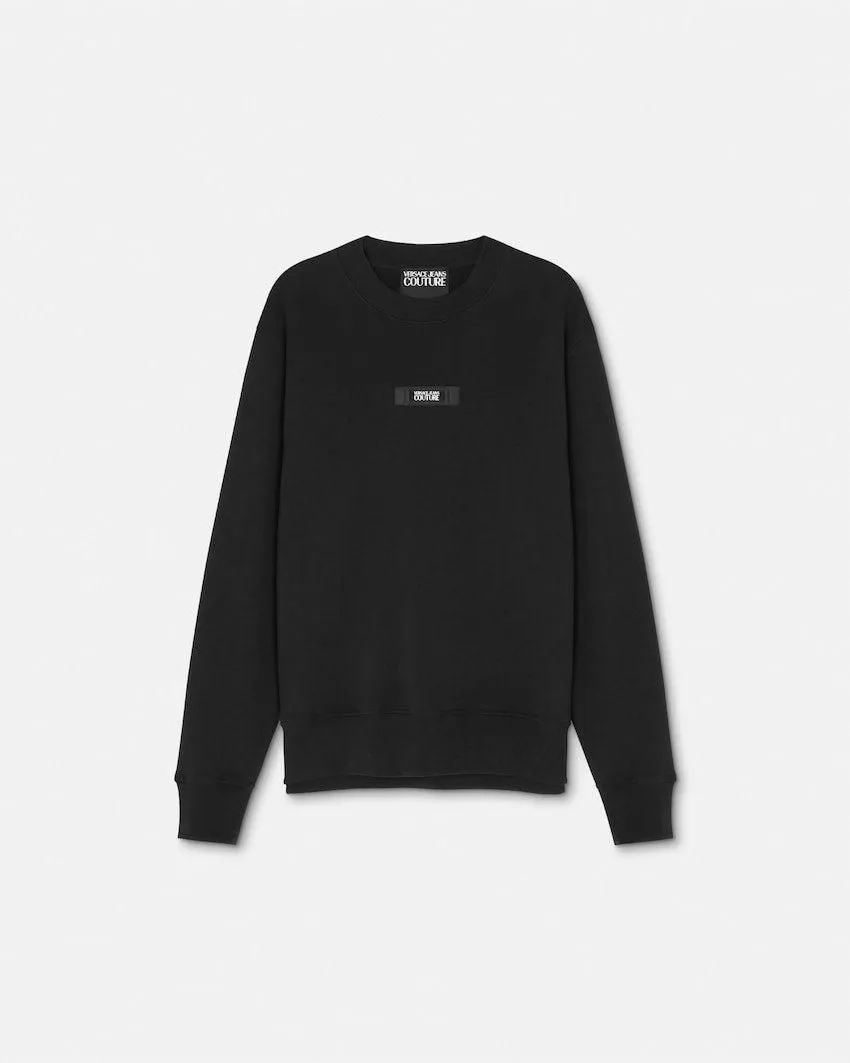 Versace Jeans Couture Logo Patch Sweatshirt – Black | Size: Large | New With Tags
