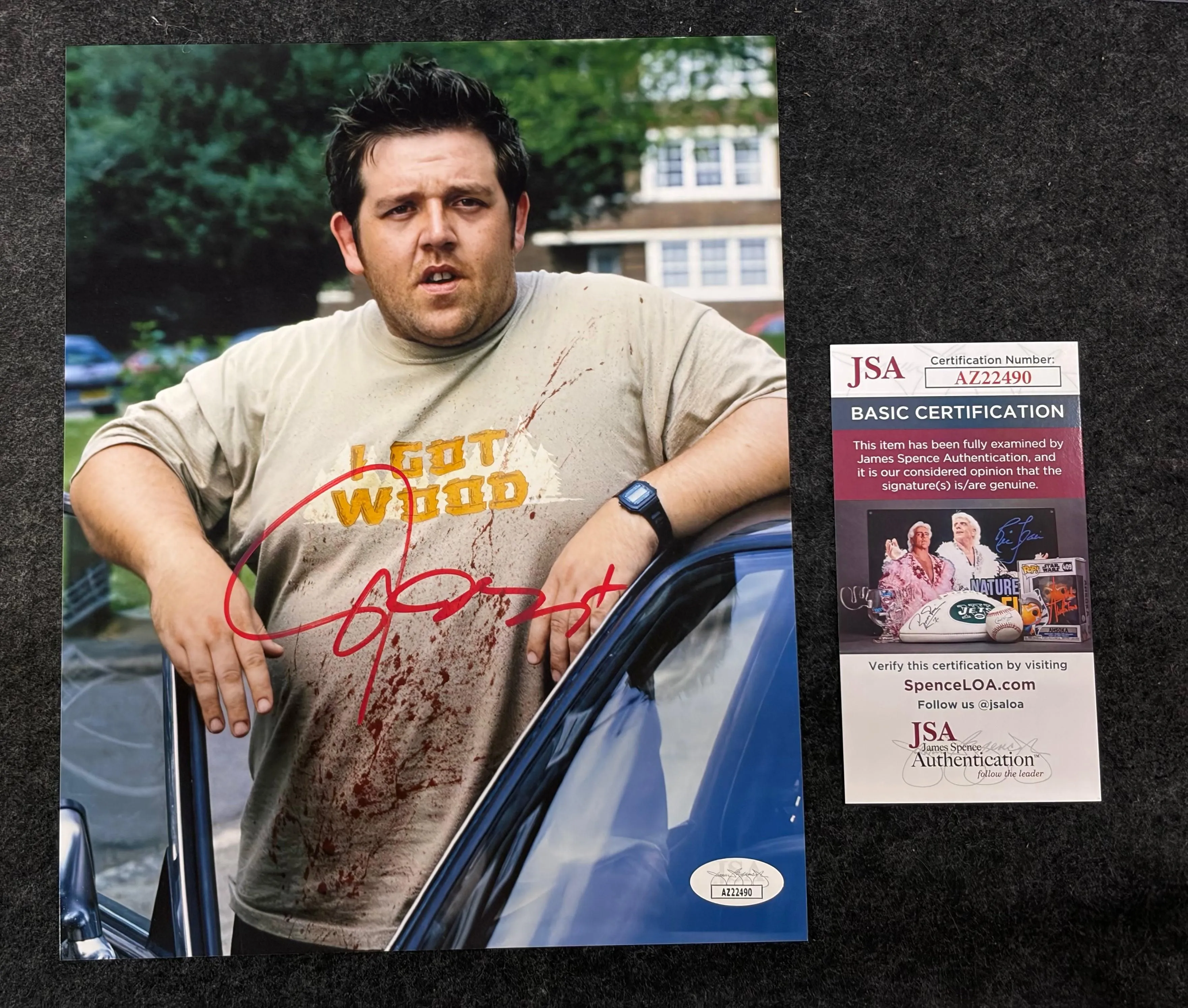 Nick Frost Signed 8x10 Photo as Ed Shaun of the Dead - JSA COA