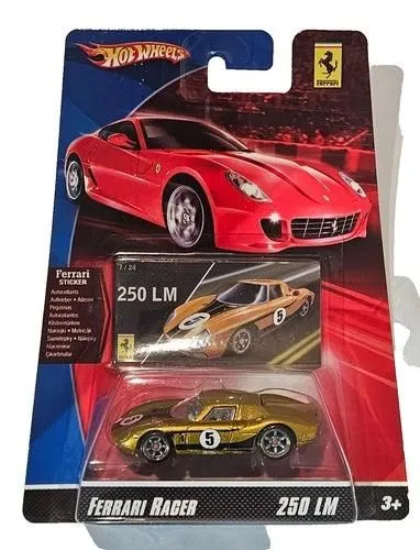 Hot Wheels Ferrari Racer, Ferrari 250 LM Diecast Model Car (crease in corner)