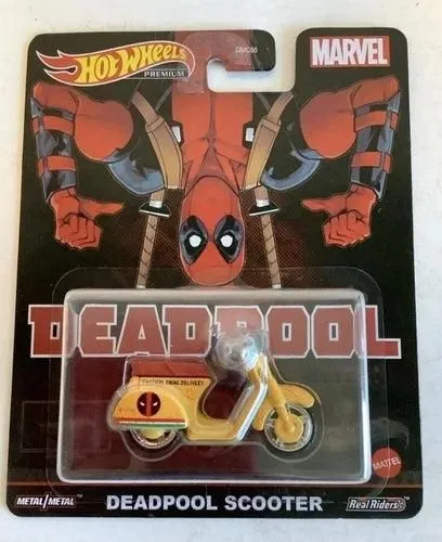 Hot Wheels Pop Culture Deadpool, Deadpool Scooter Diecast Model Car
