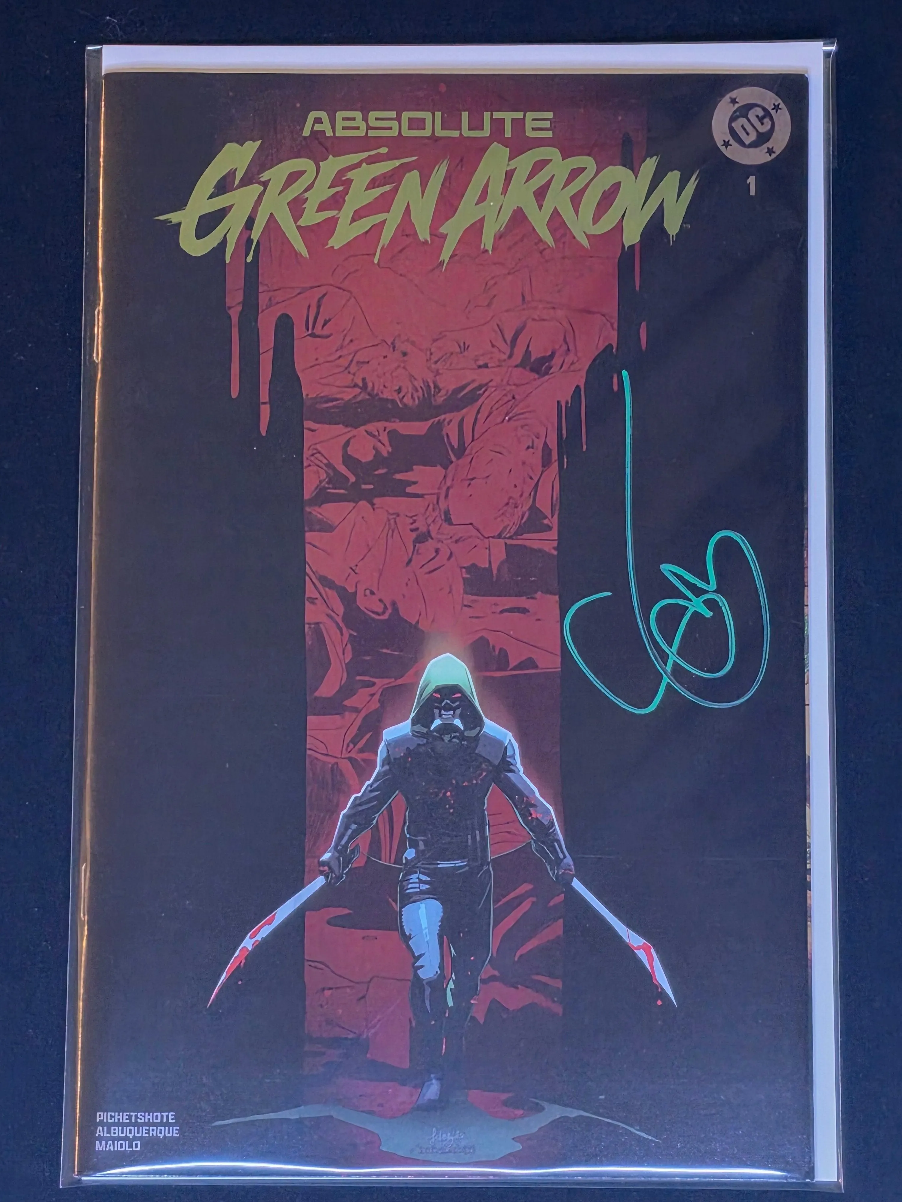 Absolute Green Arrow #1 Javier Fernandez Trade Foil Signed Scott Snyder