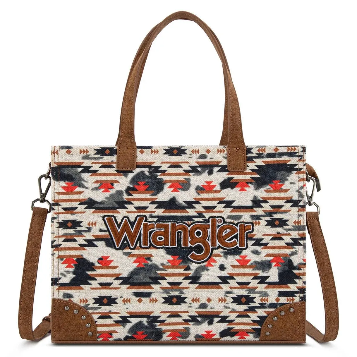 Wrangler Aztec Print Tote/Crossbody Wallet Set