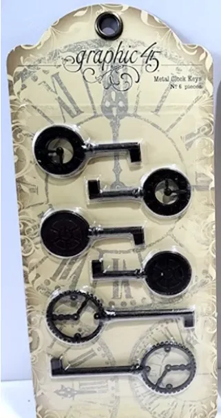 Graphic45 Metal Clock Keys
