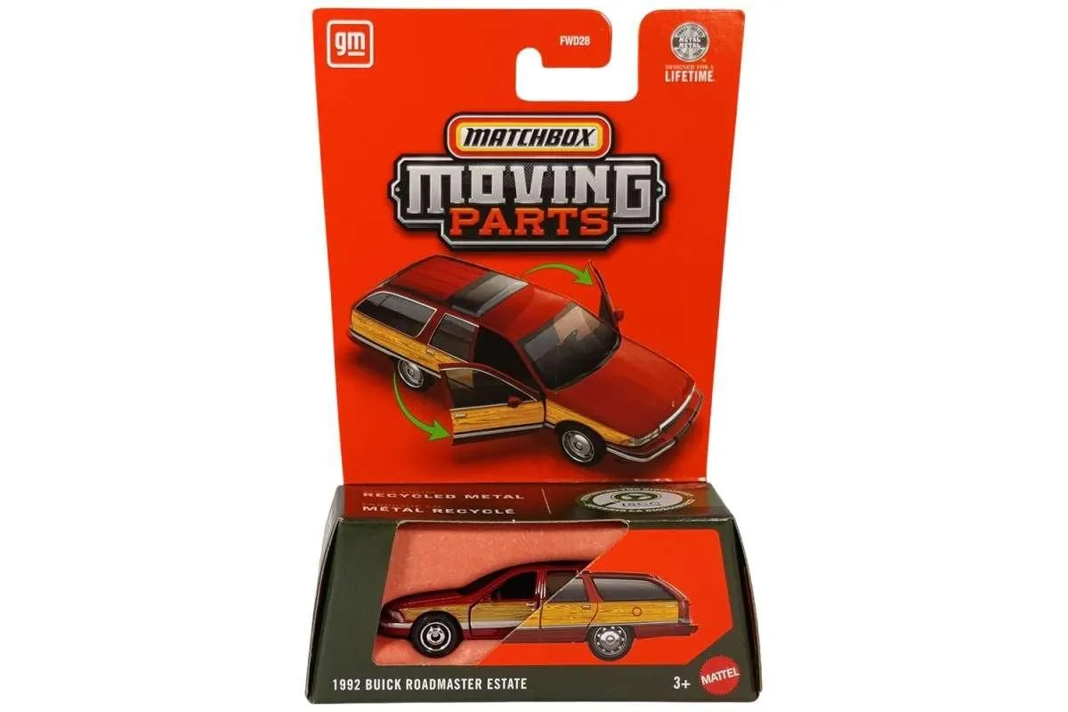 Matchbox FWD28-JHV62 Buick Roadmaster Estate 1992 rot - Moving Parts 2026 1:64