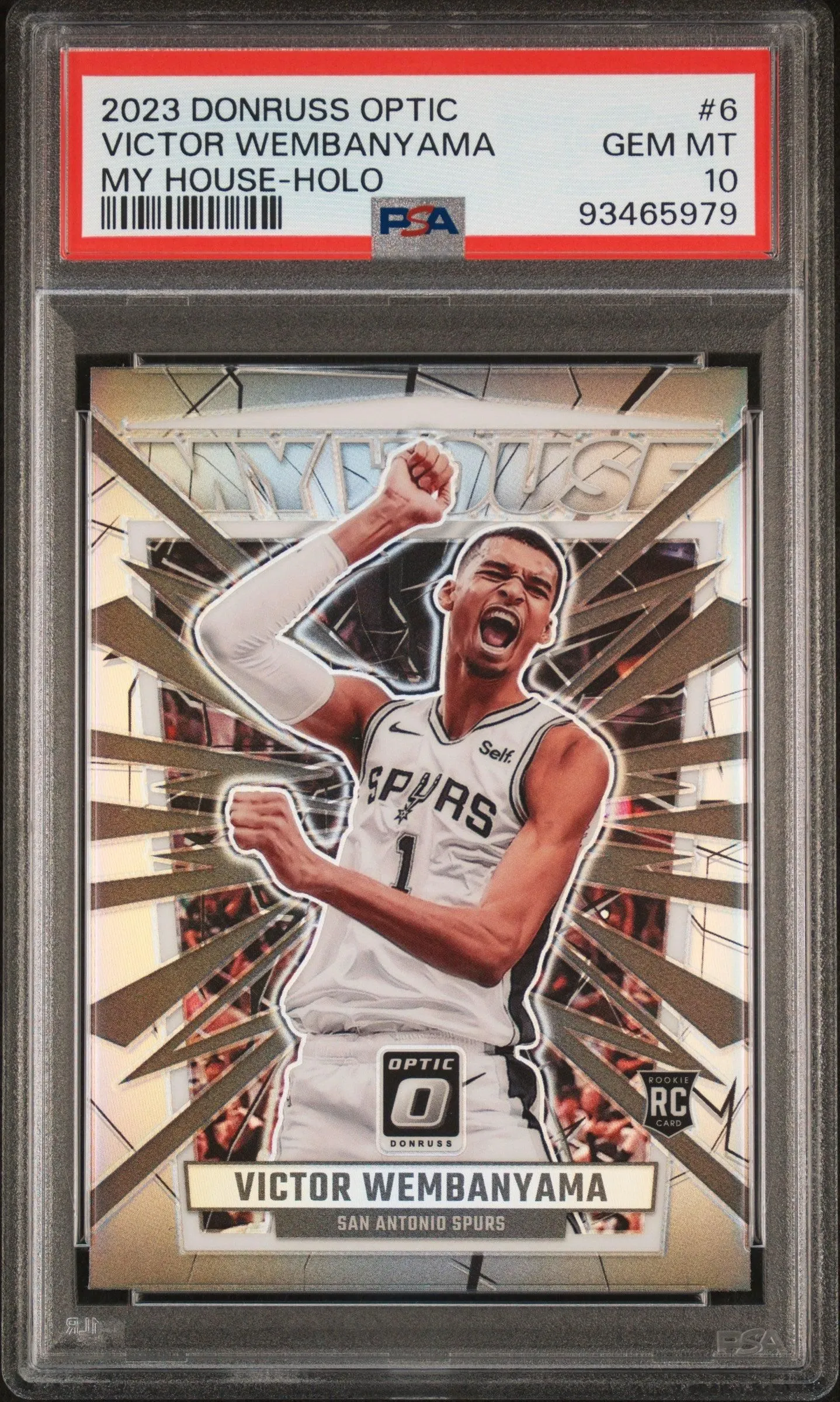 2023 Panini Donruss Optic My House #6 Victor Wembanyama My House-Holo PSA 10
